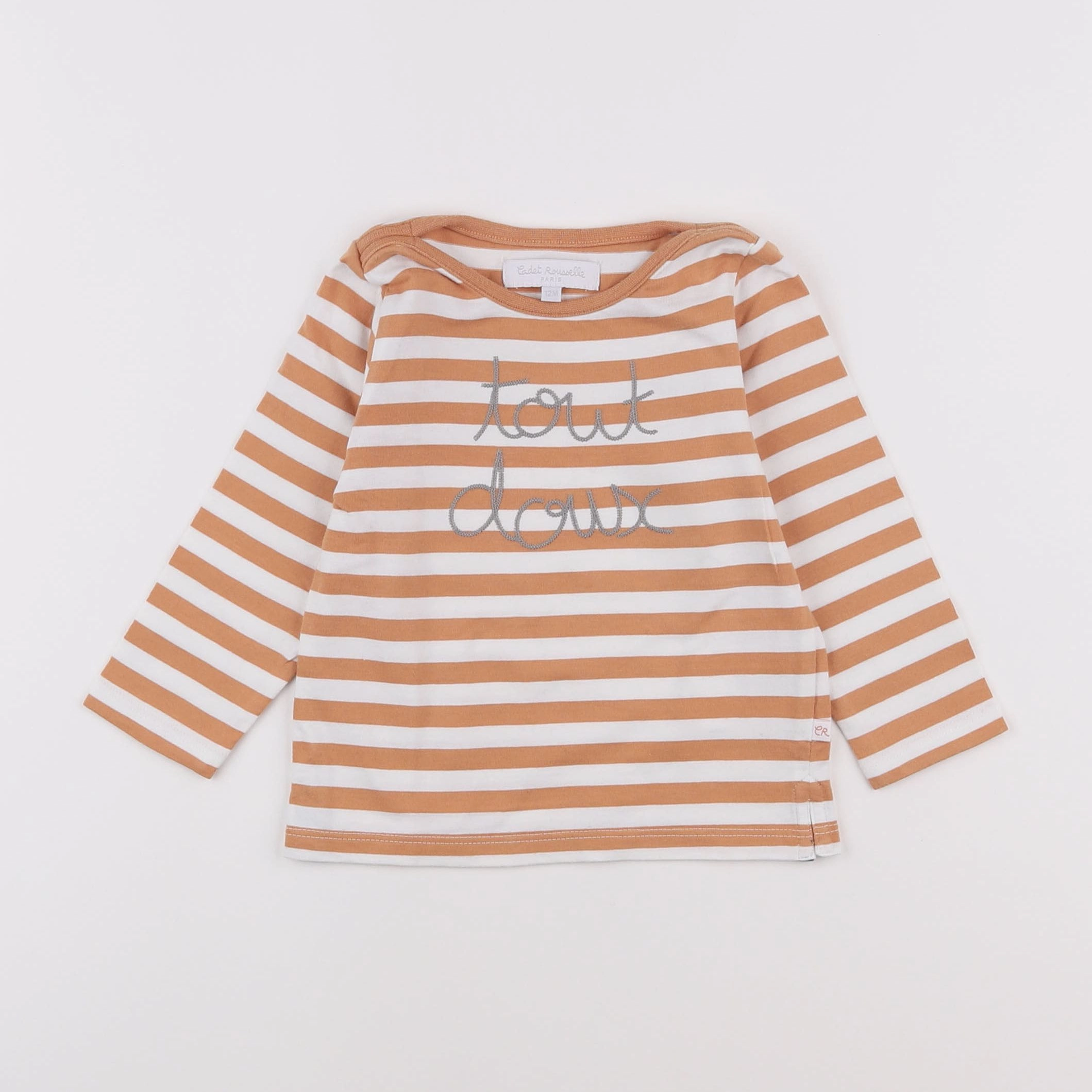 Cadet Rousselle - sweat orange - 12 mois