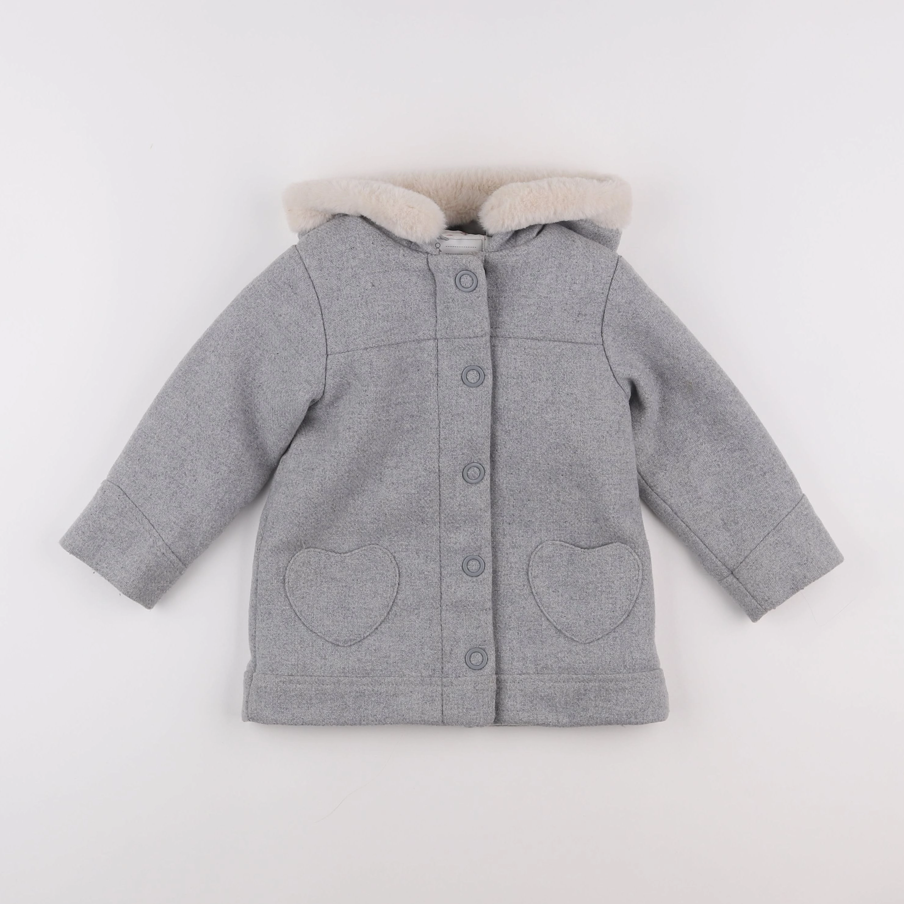 Vertbaudet - manteau gris - 2 ans