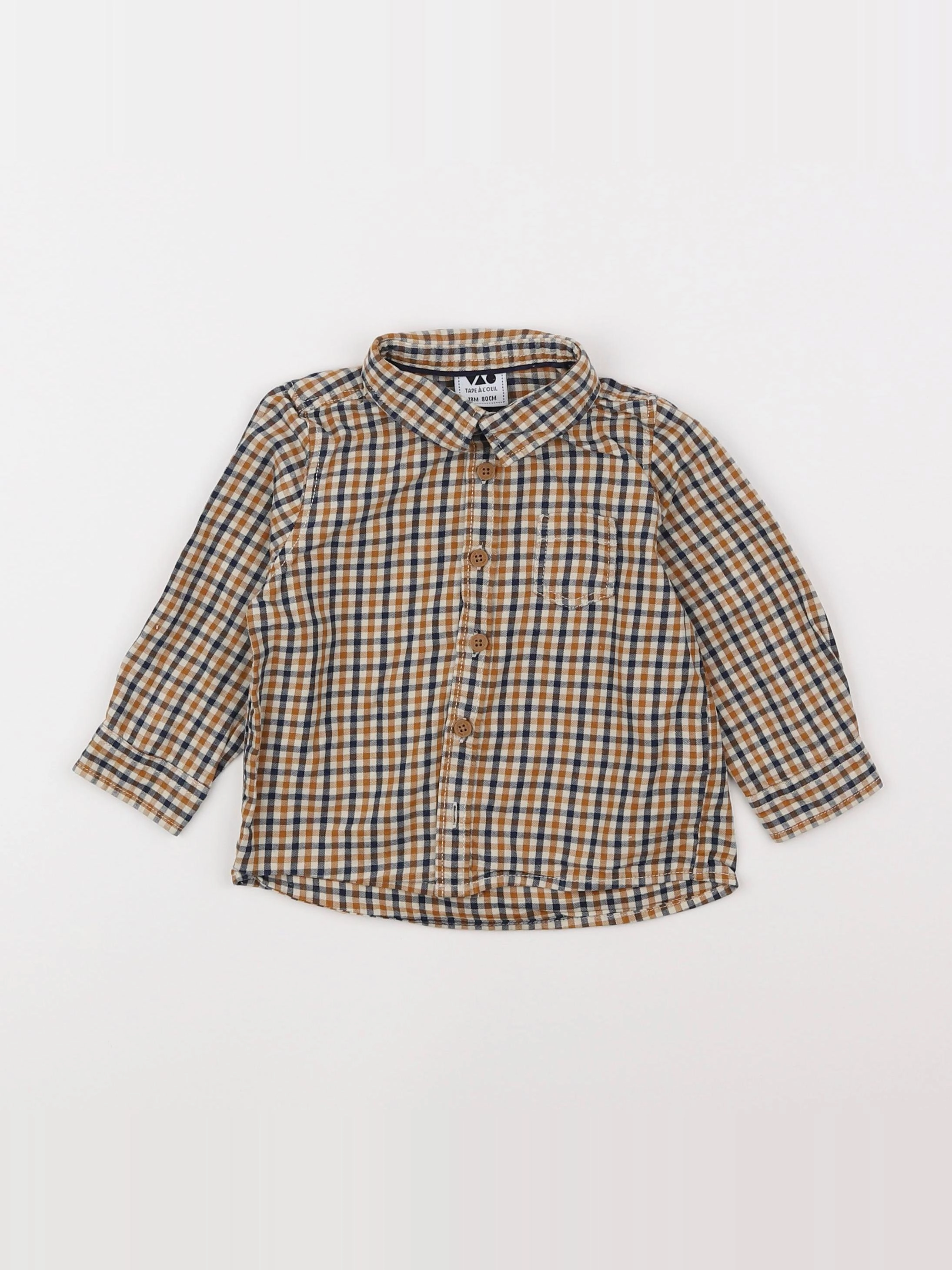 Tape à l'oeil - chemise marron - 18 mois