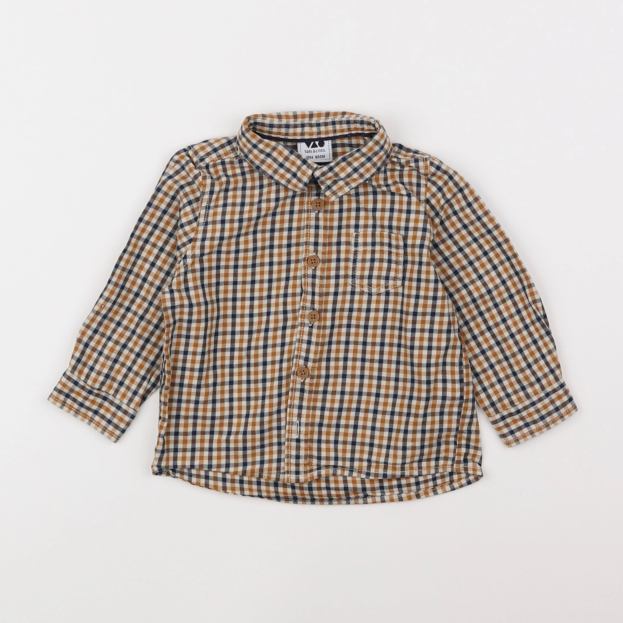 Tape à l'oeil - chemise marron - 18 mois
