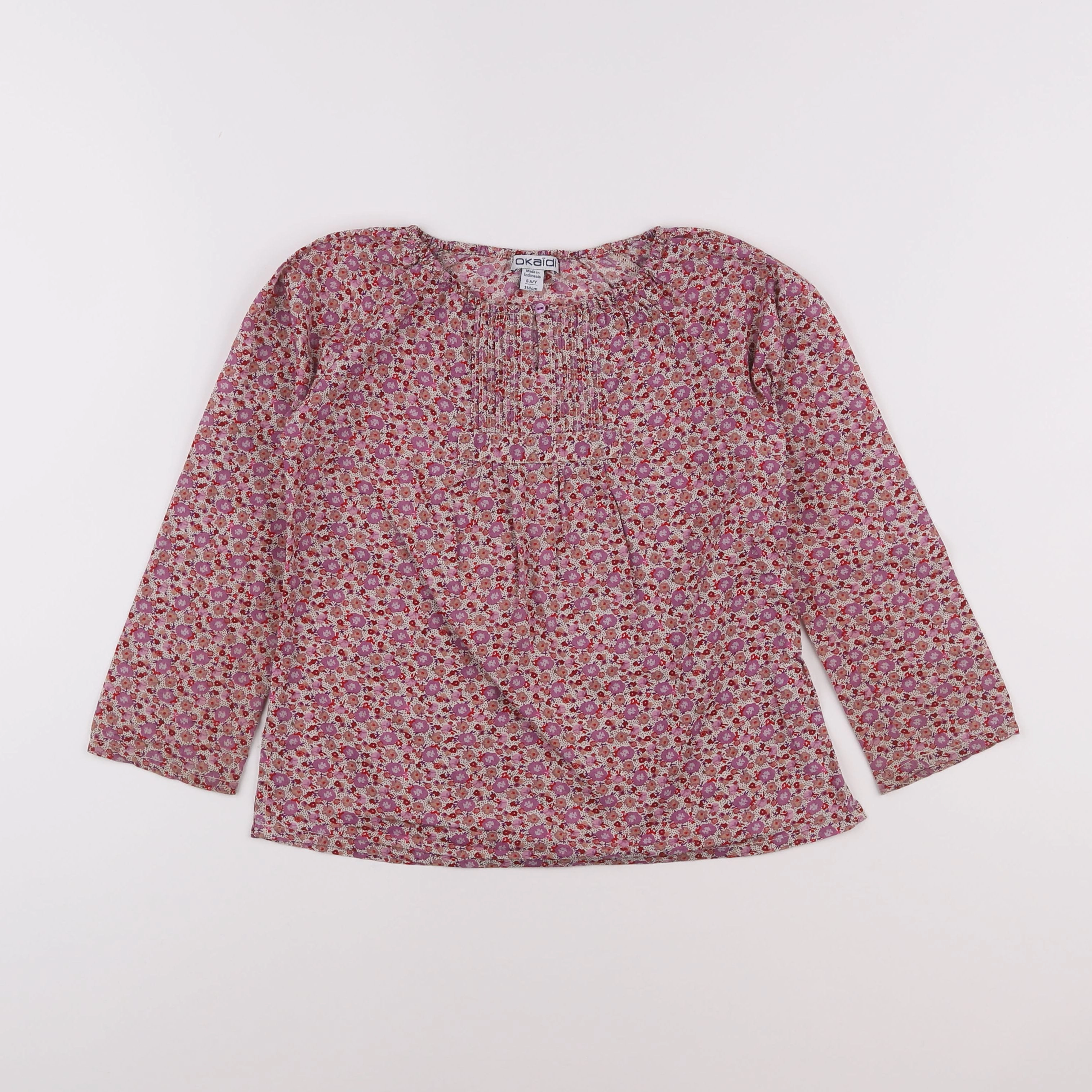 Okaidi - blouse rose - 6 ans