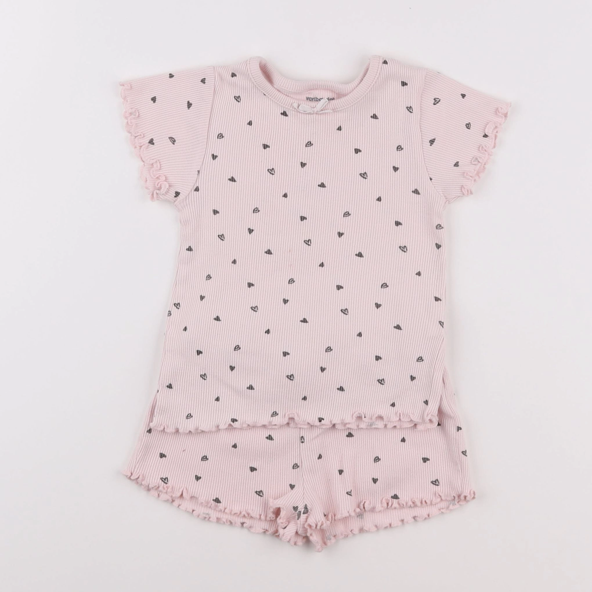 Vertbaudet - pyjama coton rose - 2 ans