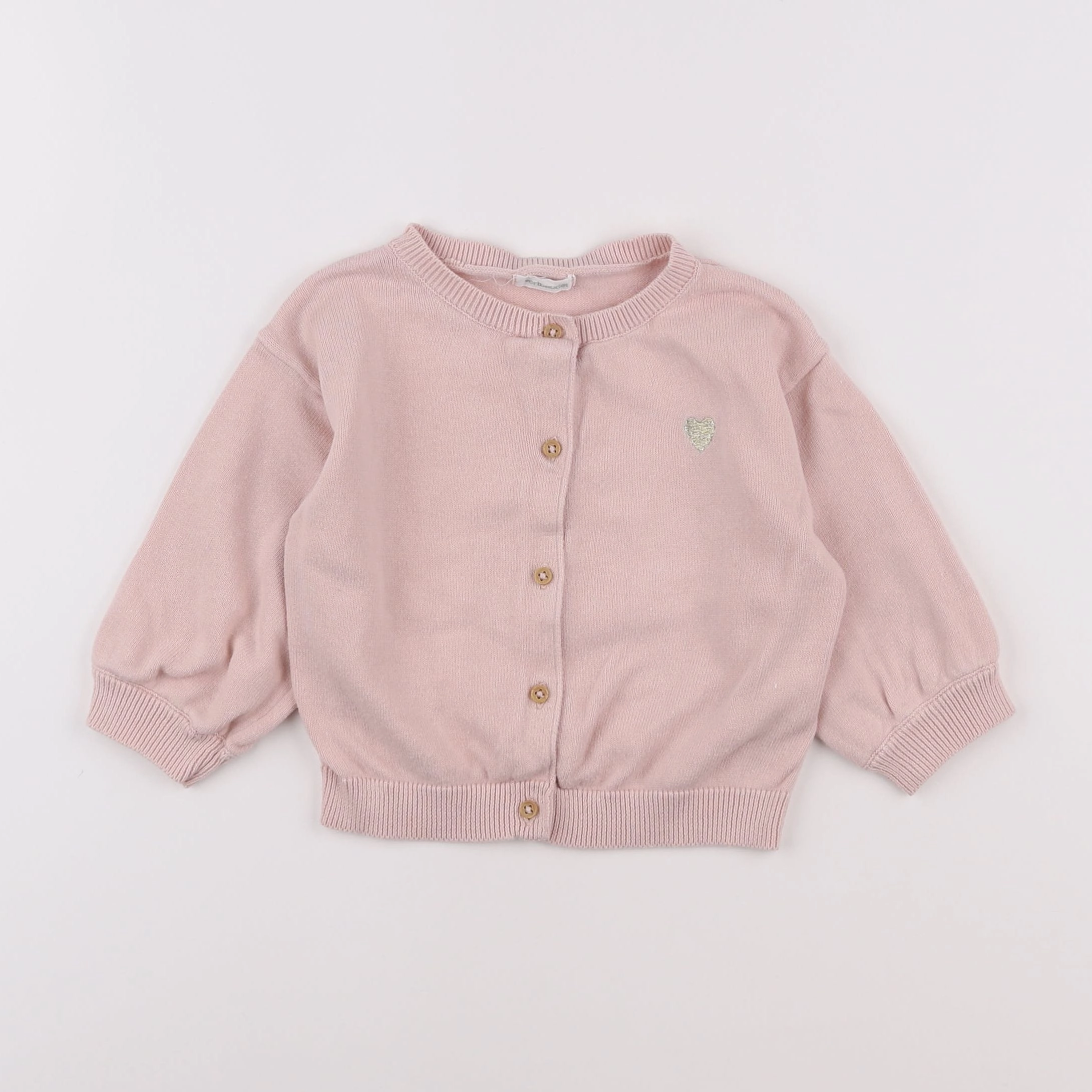 Vertbaudet - gilet rose - 18 mois