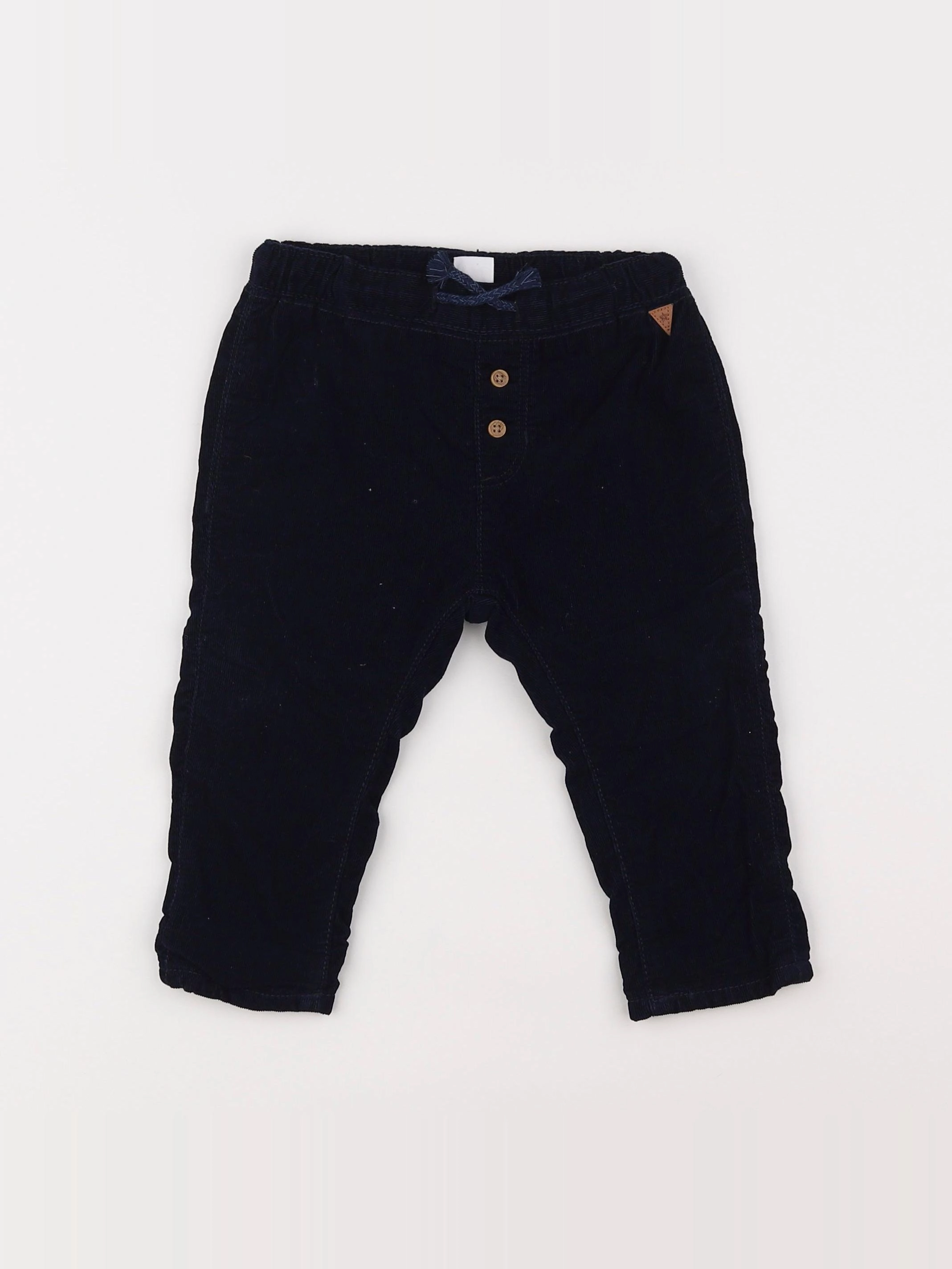 H&M - pantalon bleu - 9/12 mois