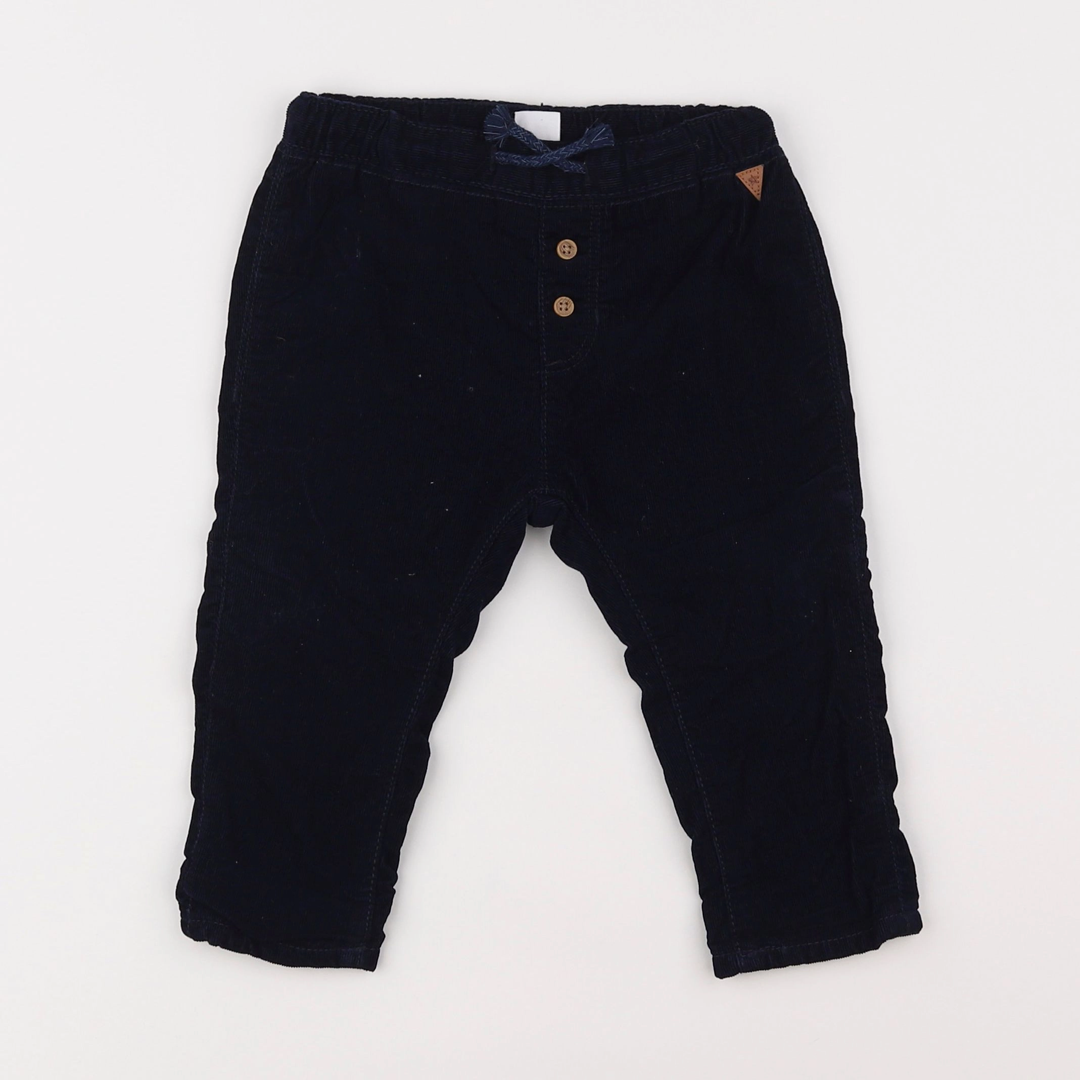 H&M - pantalon bleu - 9/12 mois