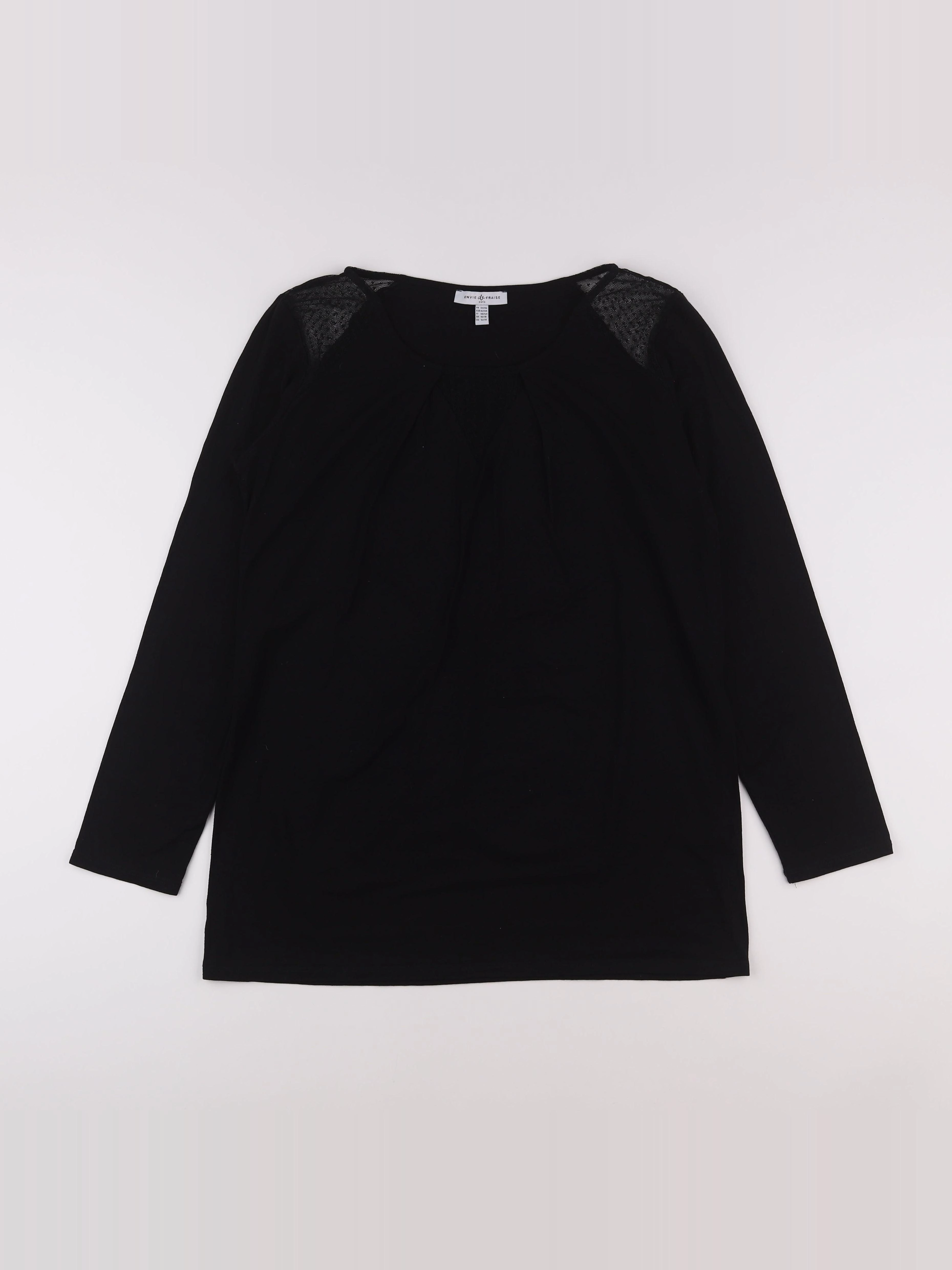 Envie de fraise - tee-shirt grossesse noir - 44 à 46