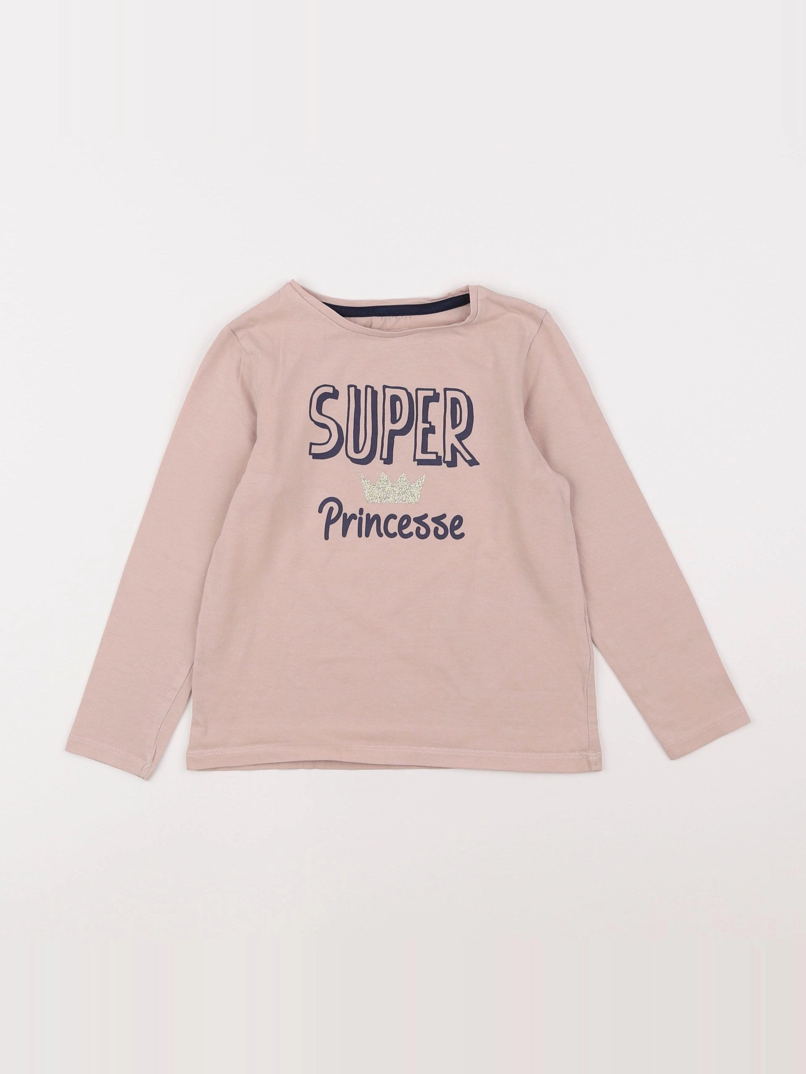 Vertbaudet - tee-shirt rose - 6 ans