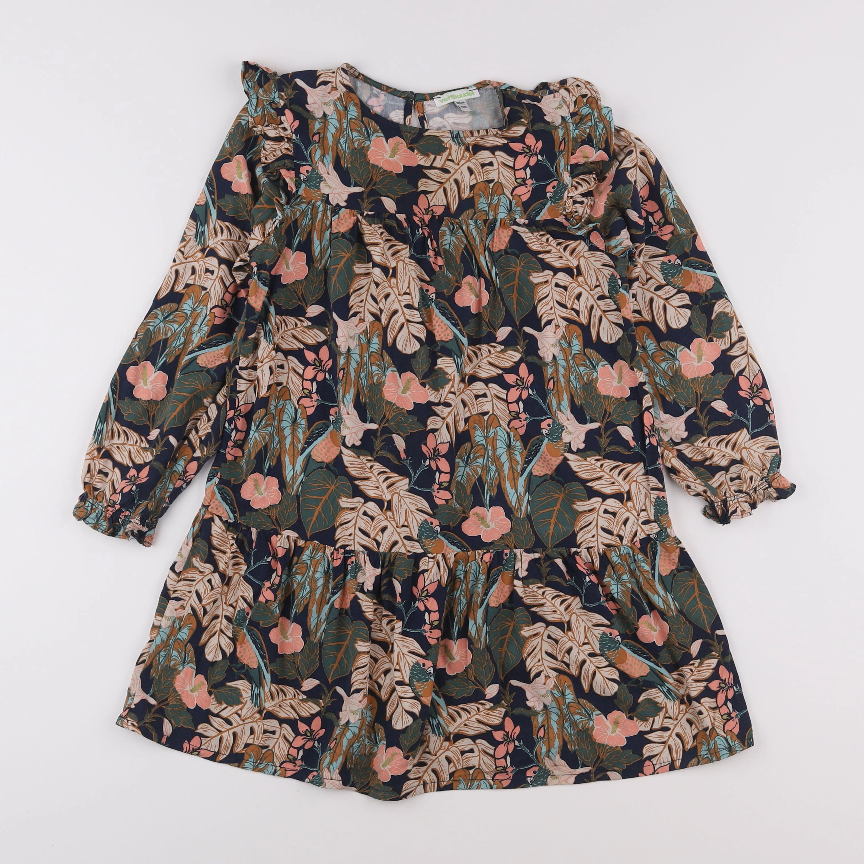 Vertbaudet - robe multicolore - 8 ans