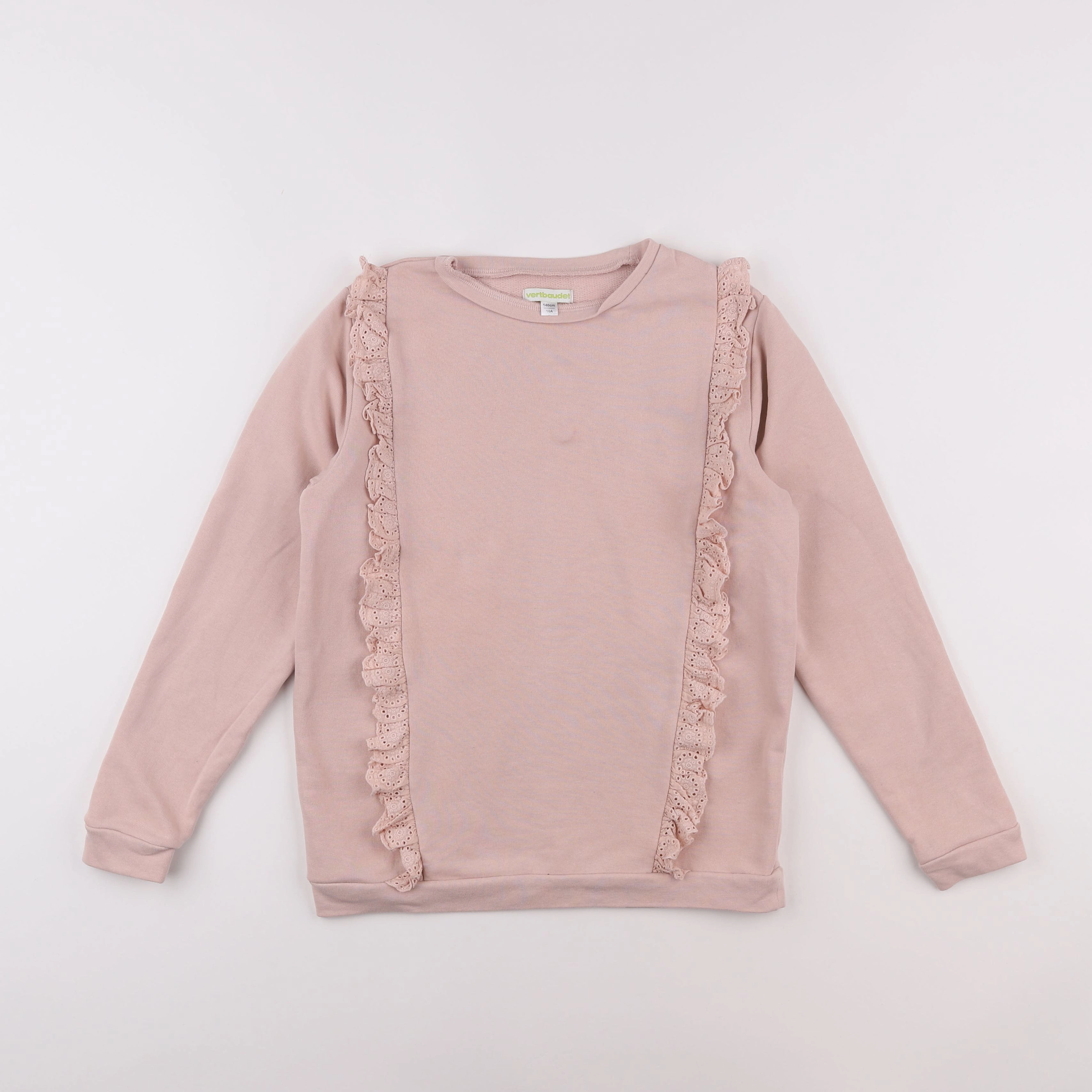 Vertbaudet - sweat rose - 10 ans