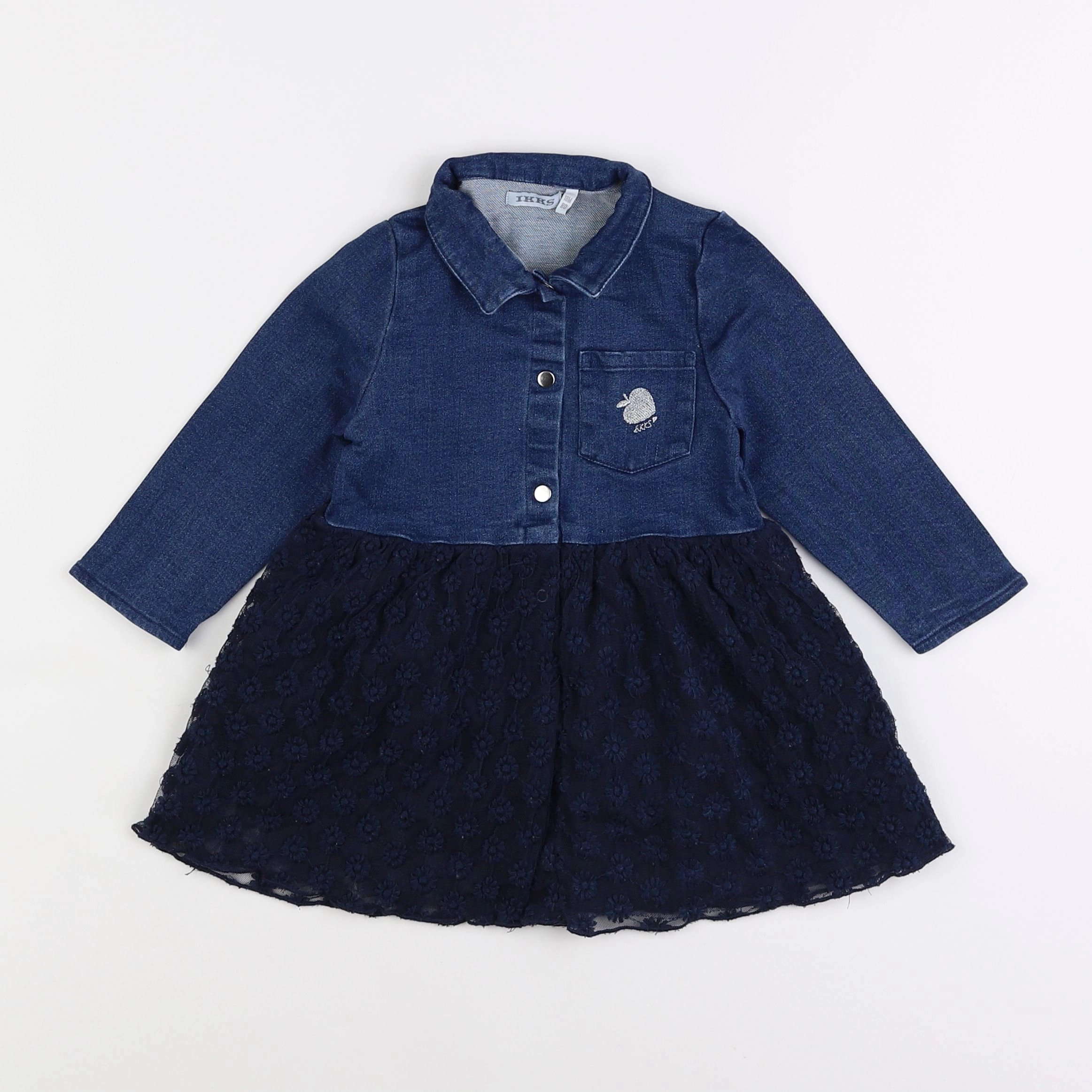 IKKS - robe bleu - 18 mois