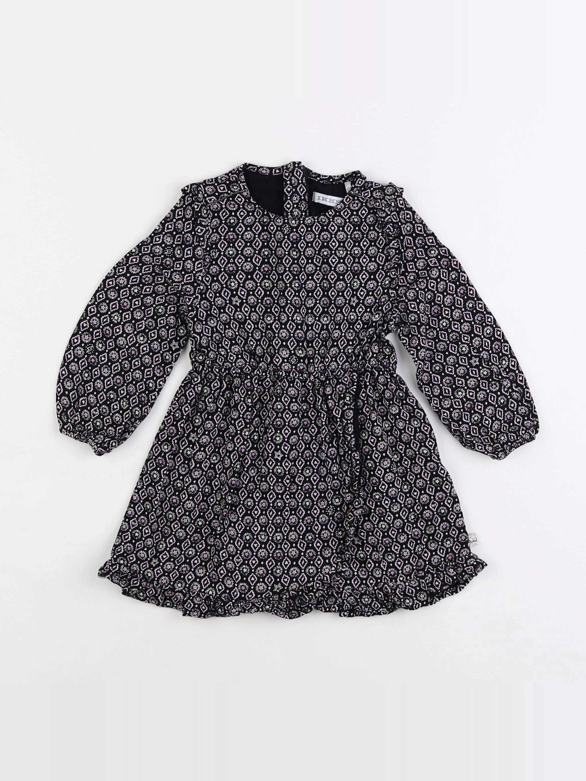 IKKS - robe noir, rose - 18 mois