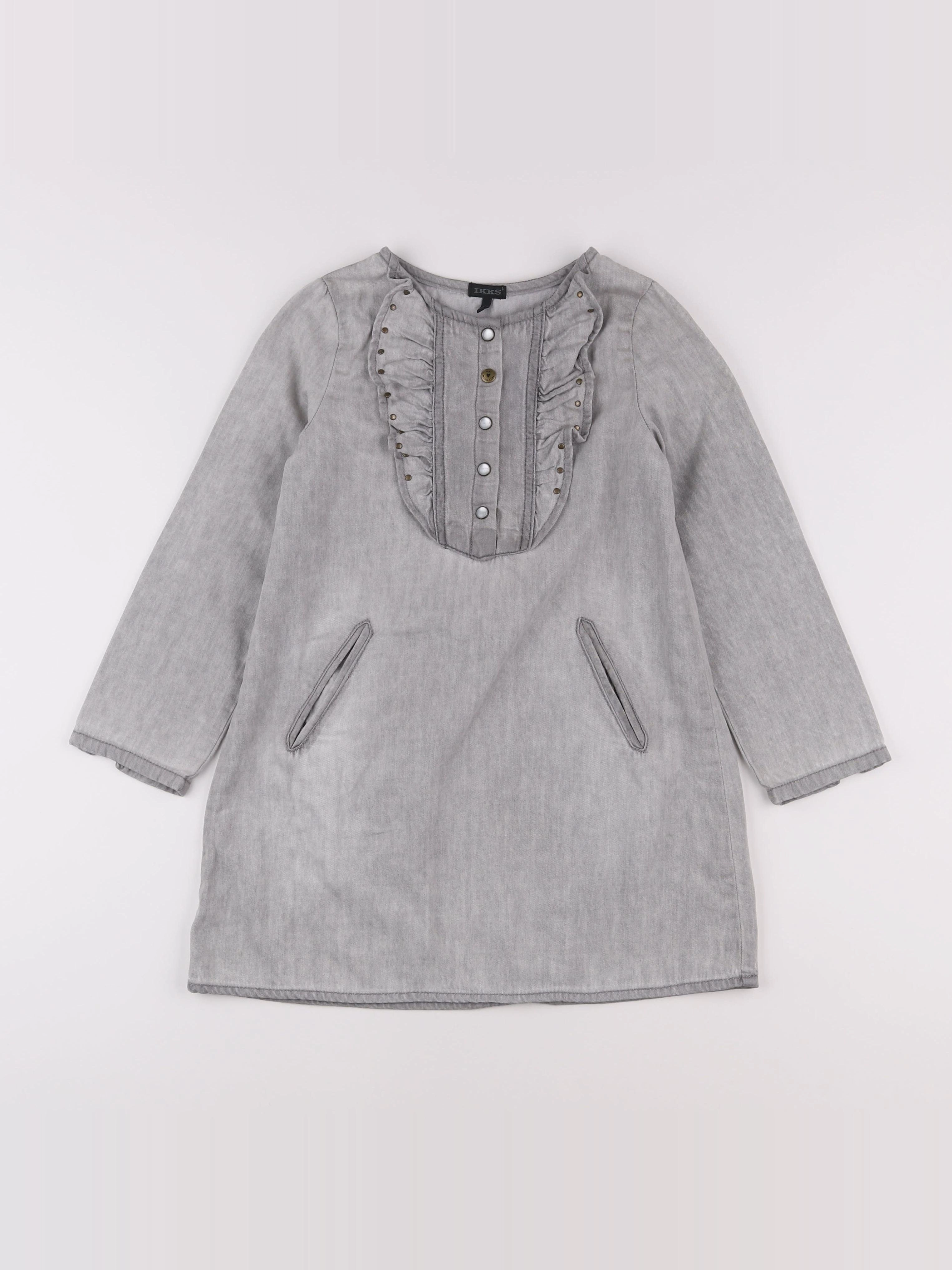 IKKS - robe gris - 8 ans