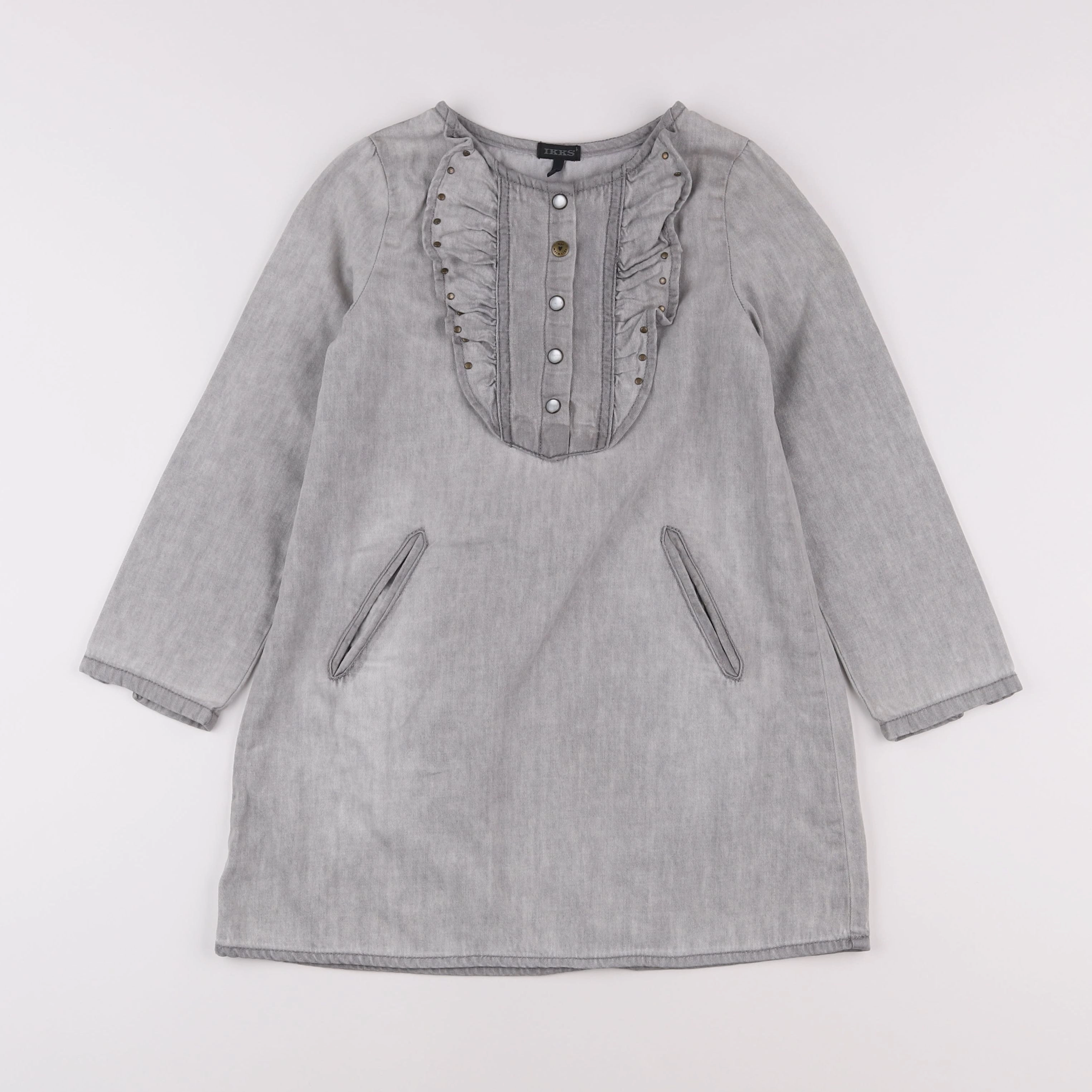 IKKS - robe gris - 8 ans