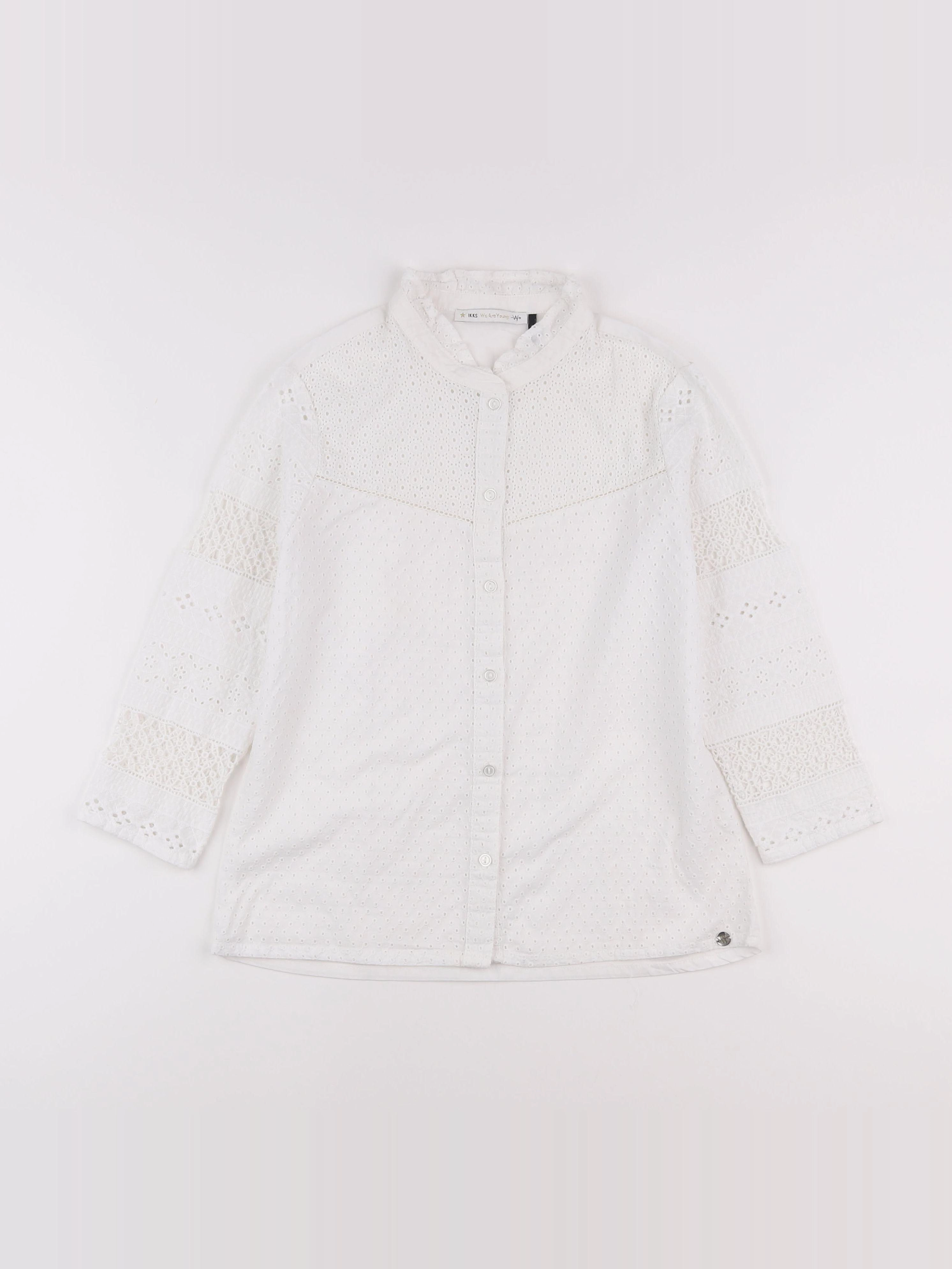 IKKS - blouse blanc - 10/11 ans