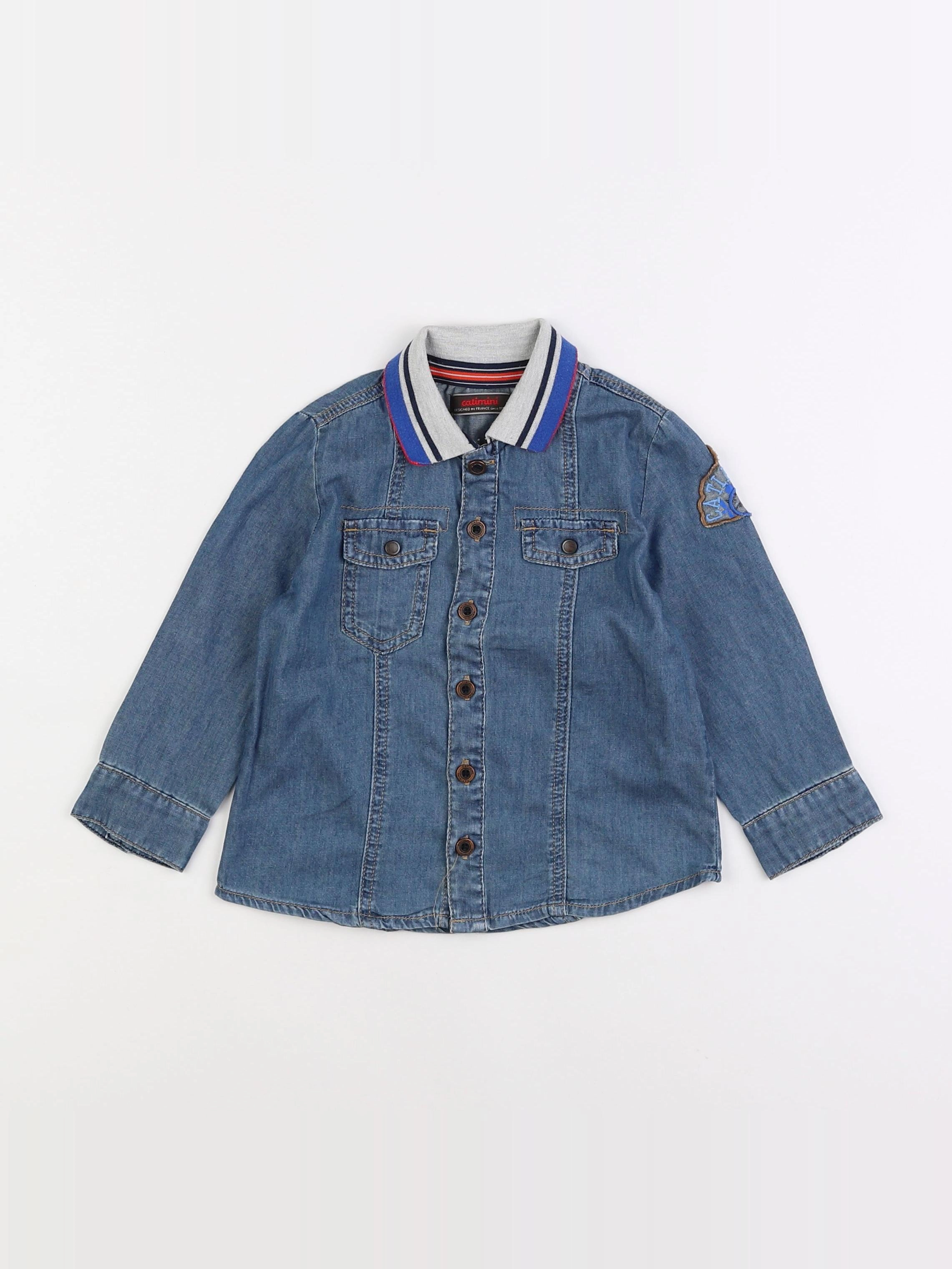 Catimini - chemise bleu - 2 ans