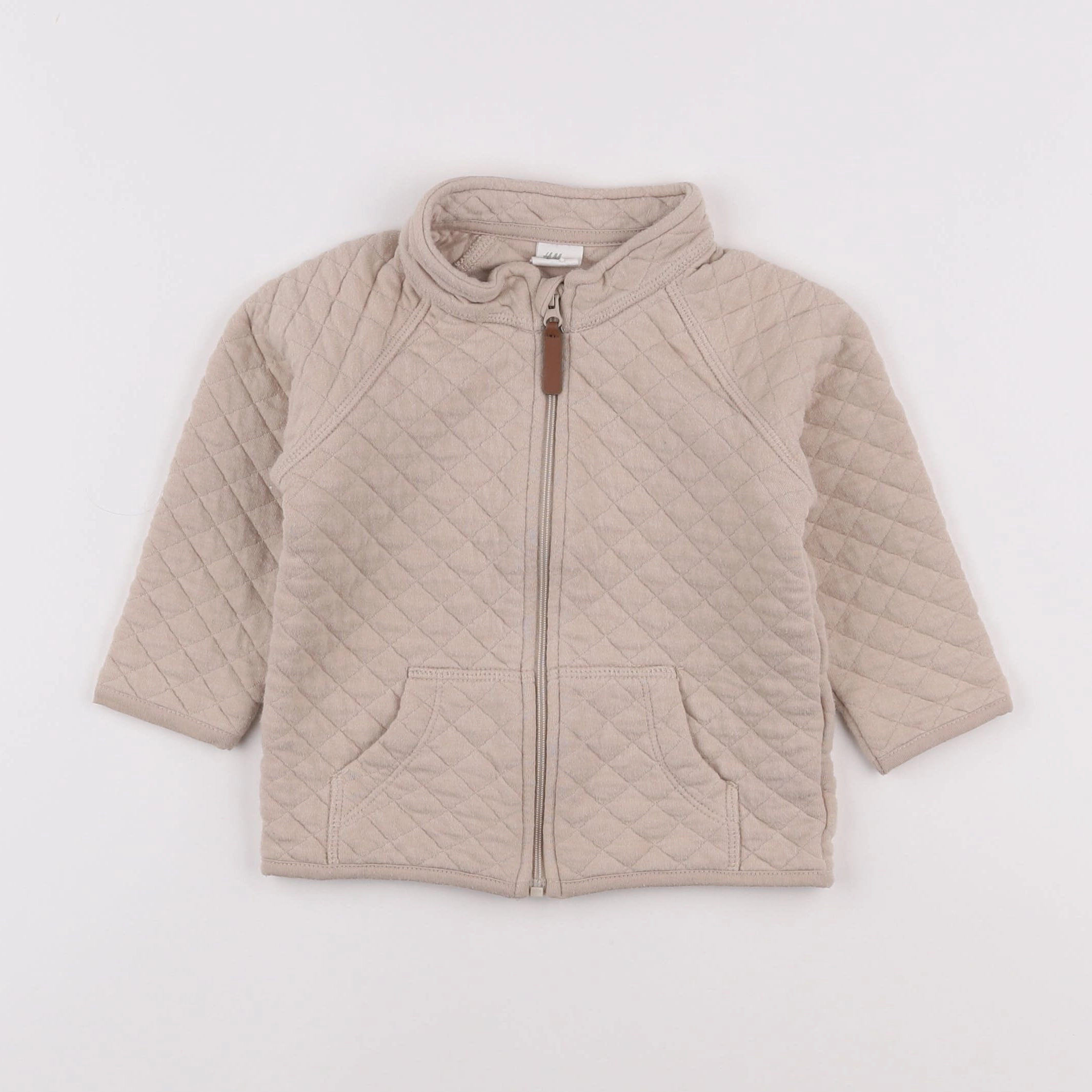 H&M - sweat beige - 9/12 mois