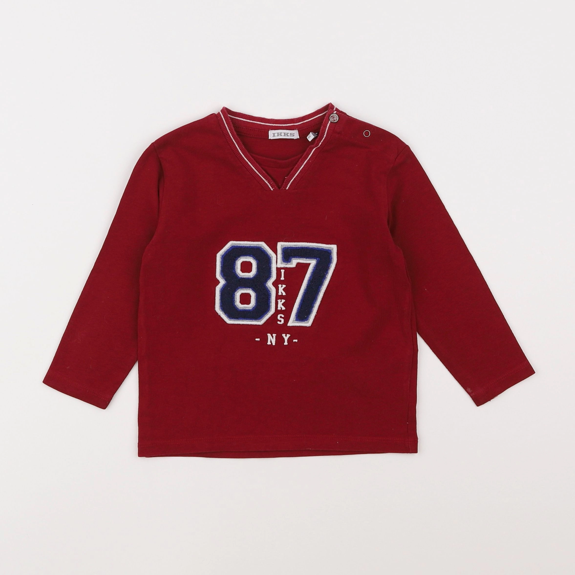 IKKS - tee-shirt rouge - 18 mois