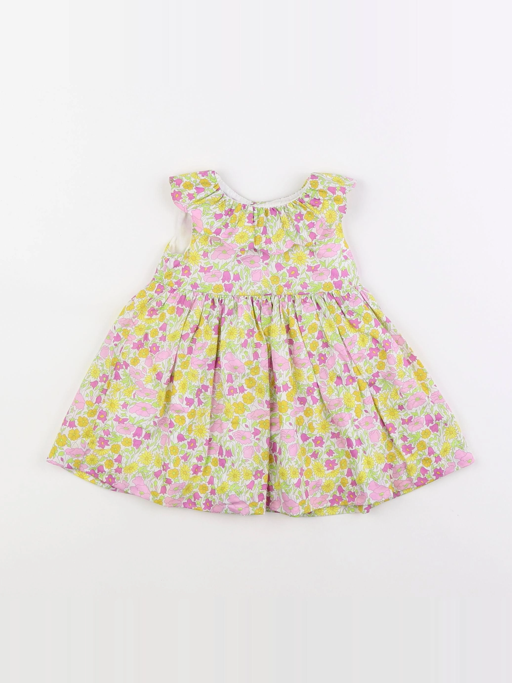 Jacadi - robe liberty jaune - 6 mois