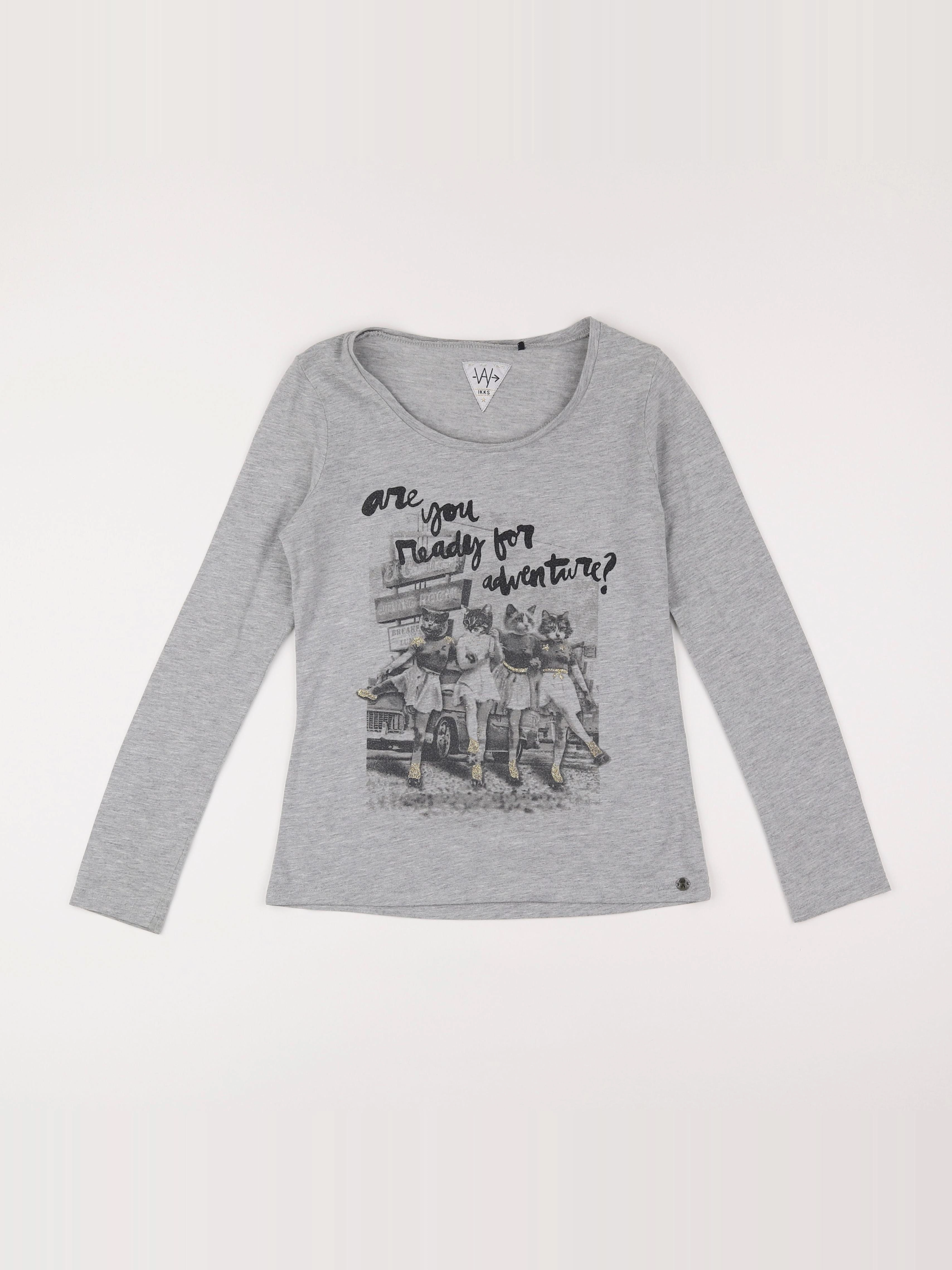 IKKS - tee-shirt gris - 12 ans