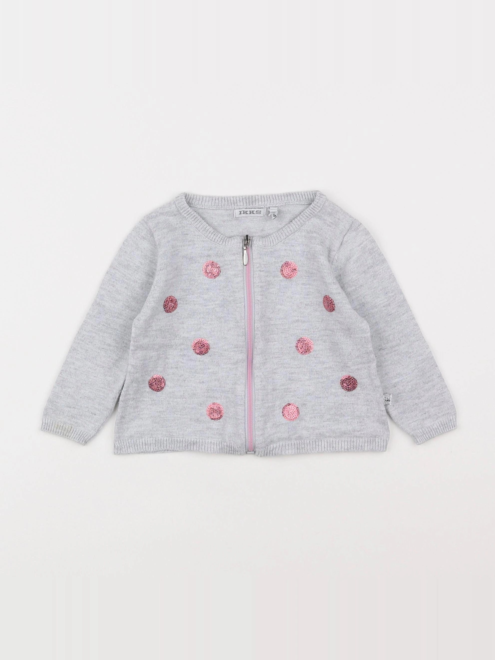 IKKS - gilet gris - 6 mois