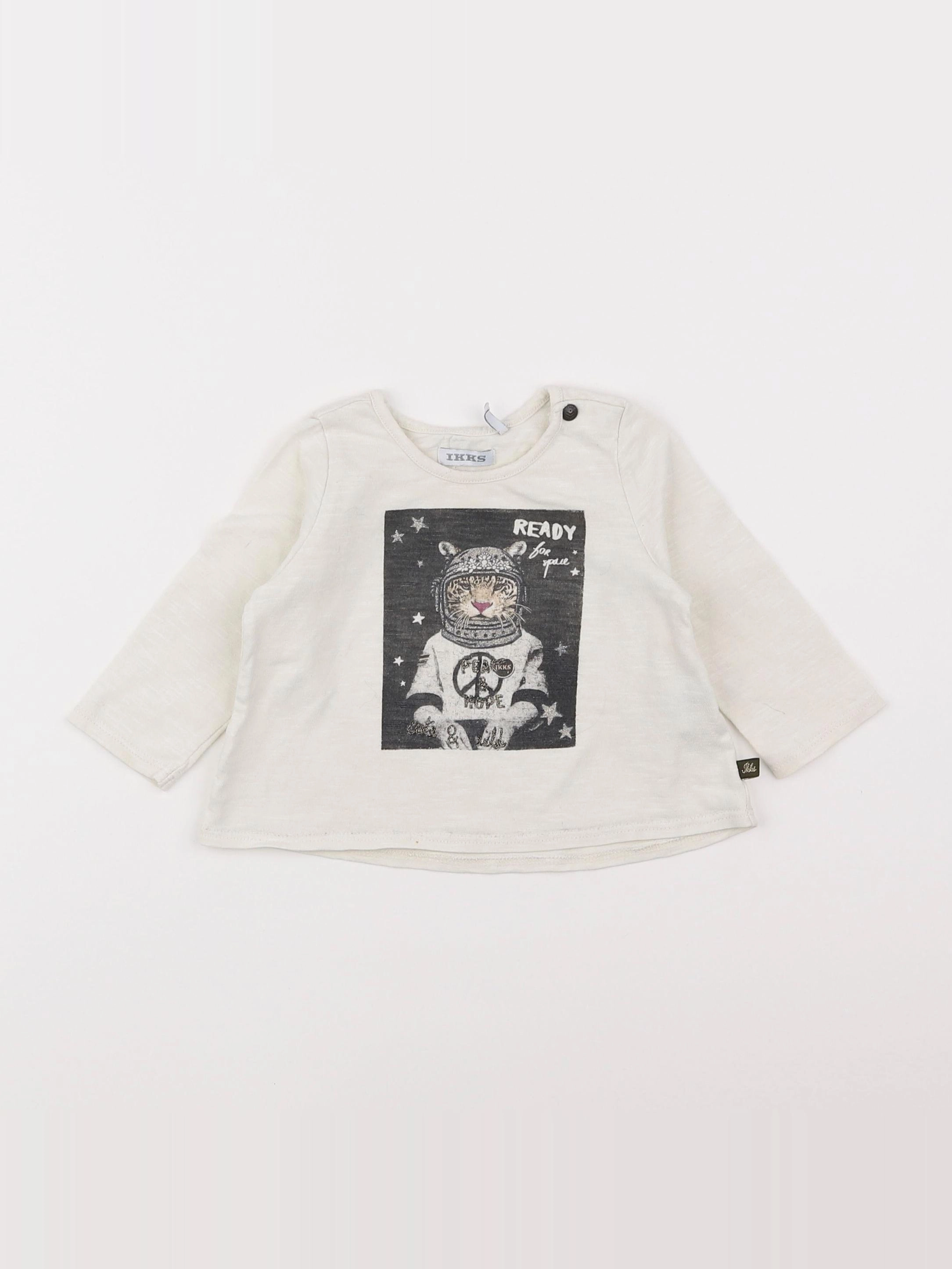 IKKS - tee-shirt beige - 6 mois