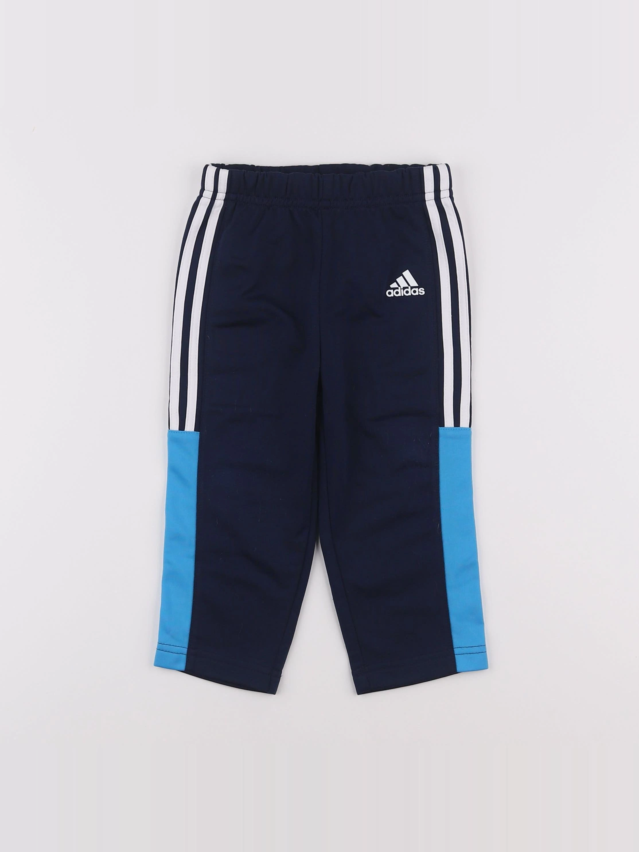 Adidas - jogging bleu - 12/18 mois