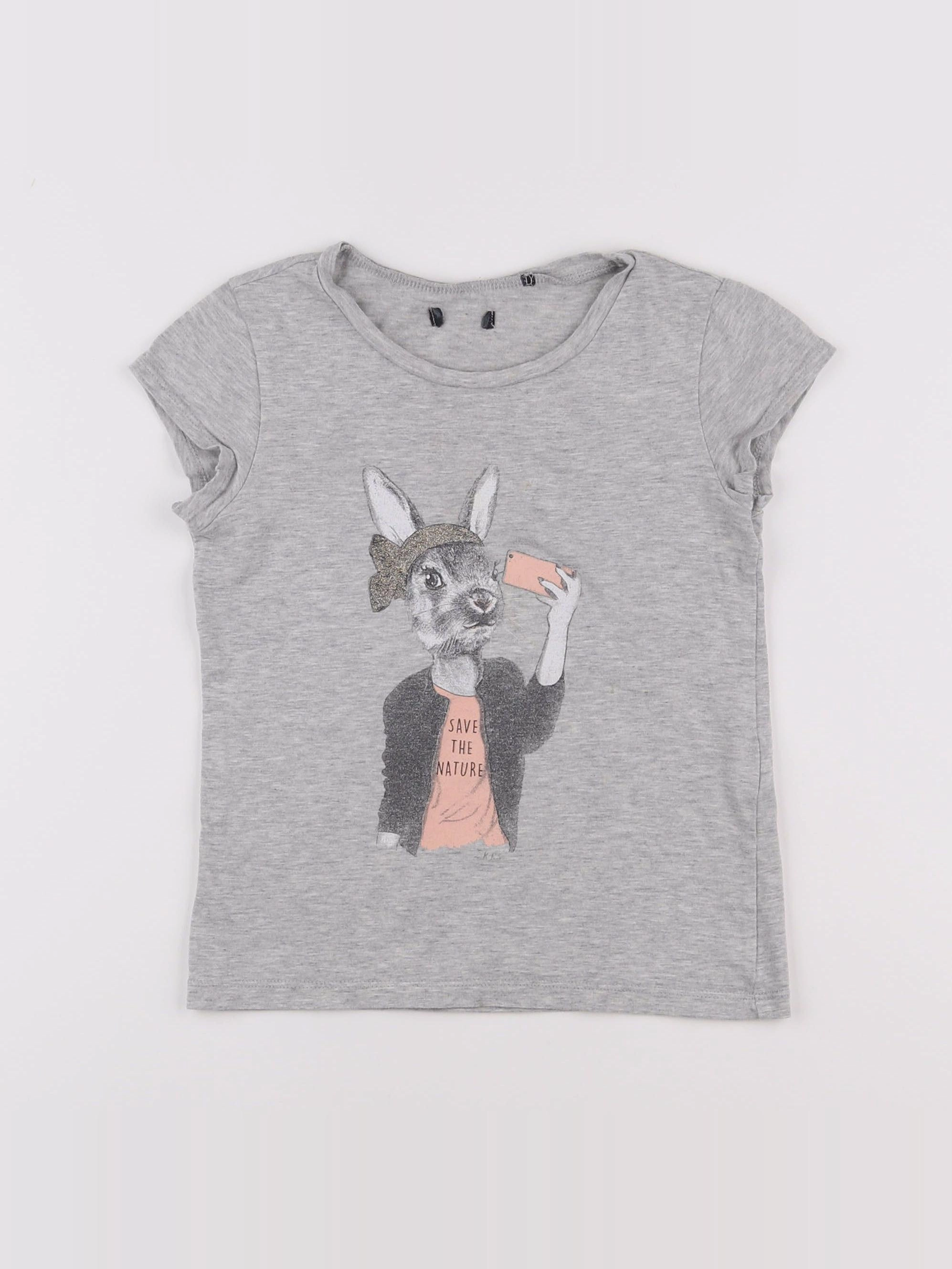 IKKS - tee-shirt gris - 4 ans