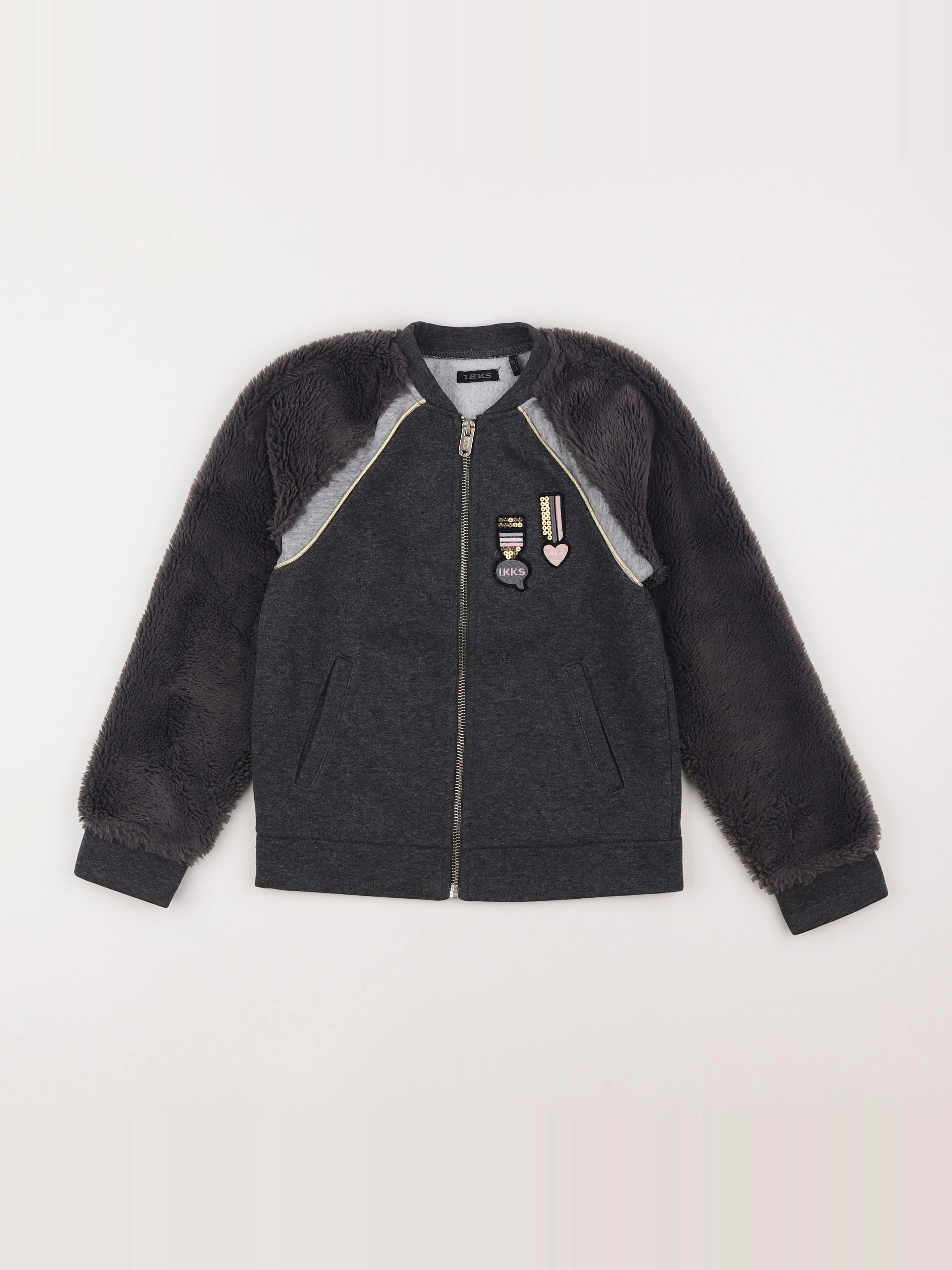 IKKS - veste gris - 8 ans