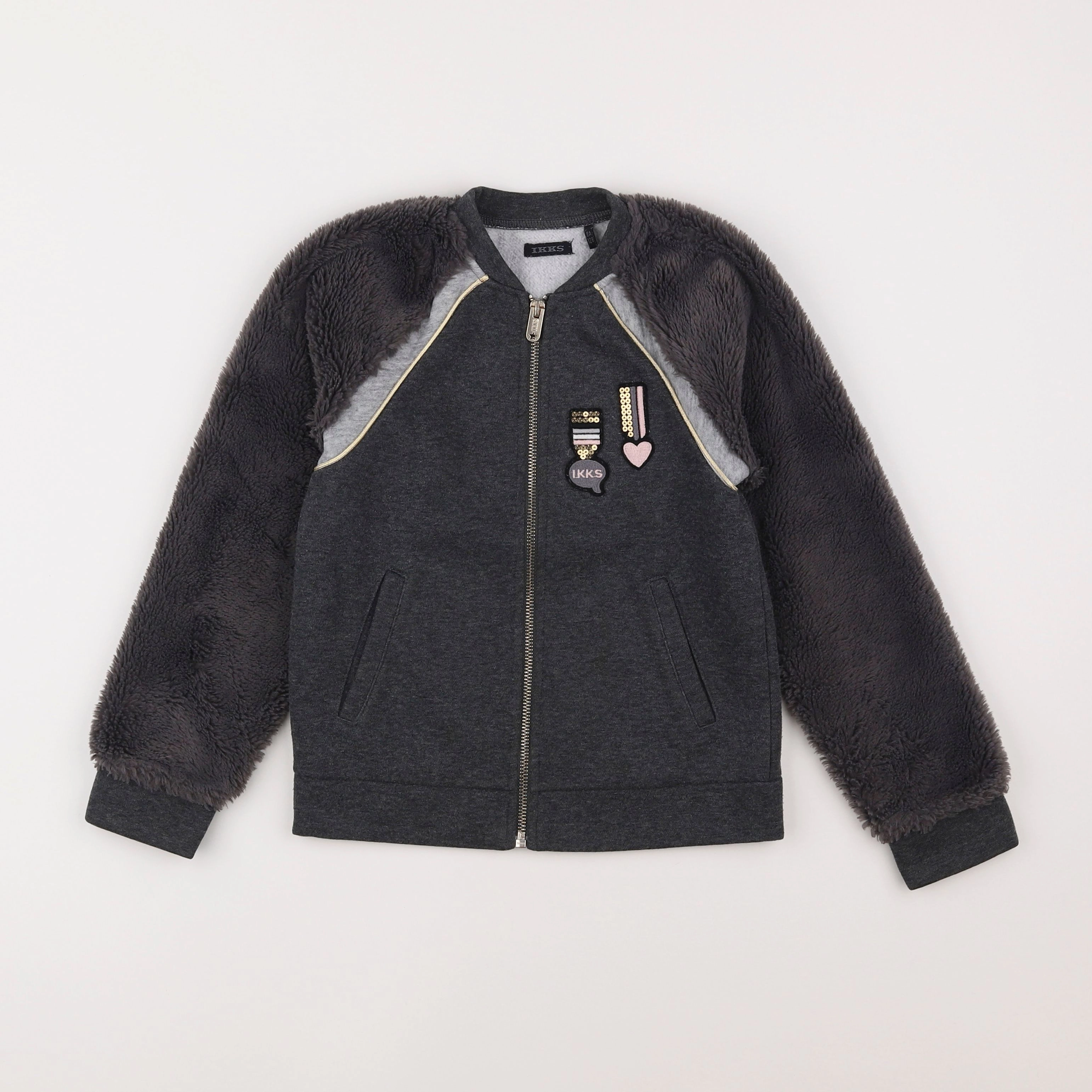 IKKS - veste gris - 8 ans