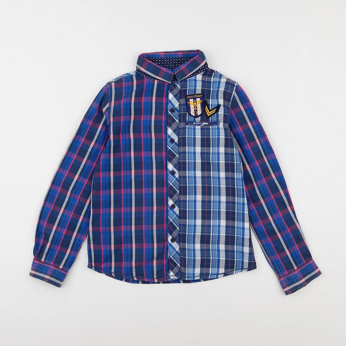 IKKS - chemise bleu, rose - 8 ans