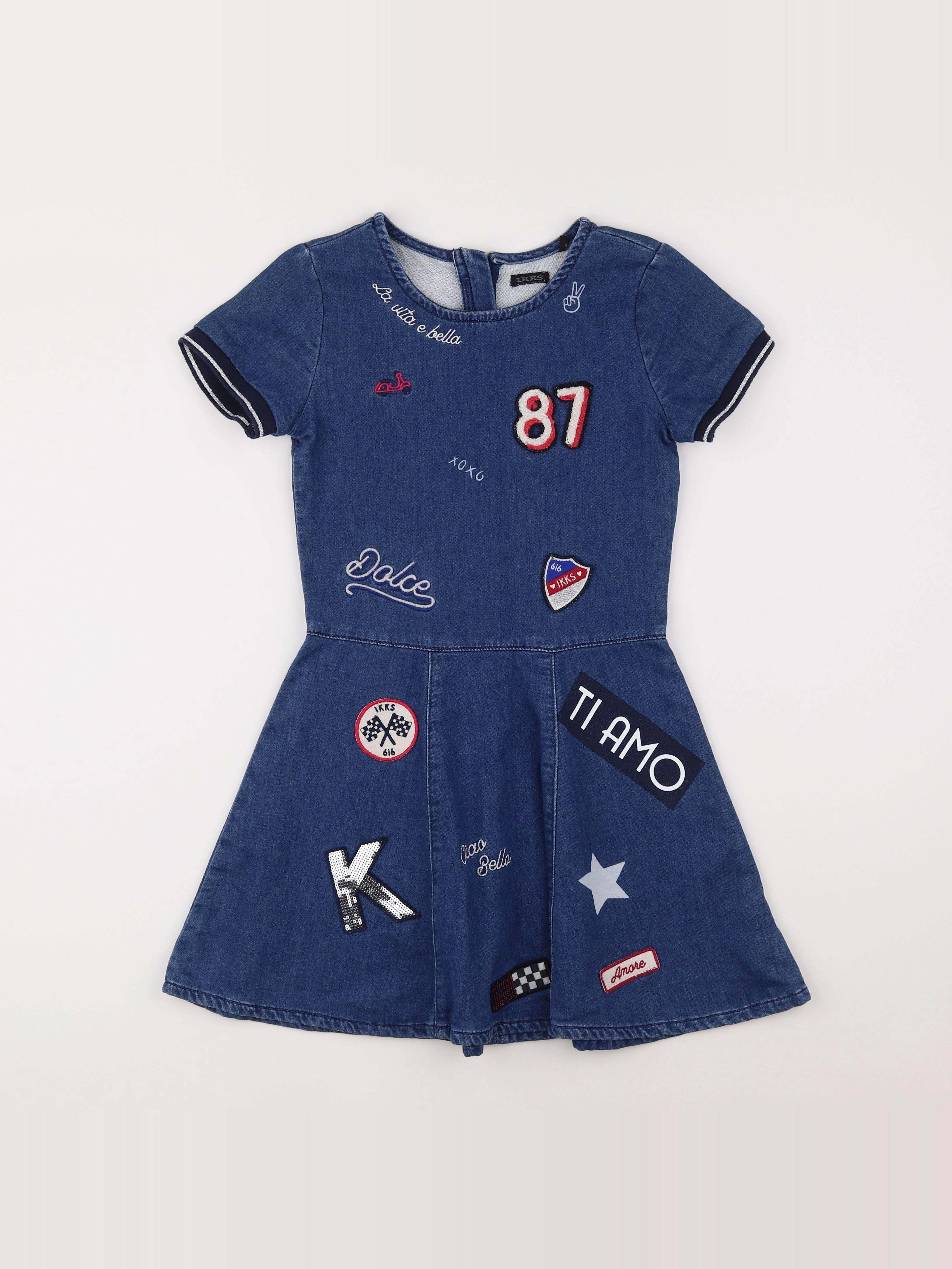 IKKS - robe bleu - 10 ans