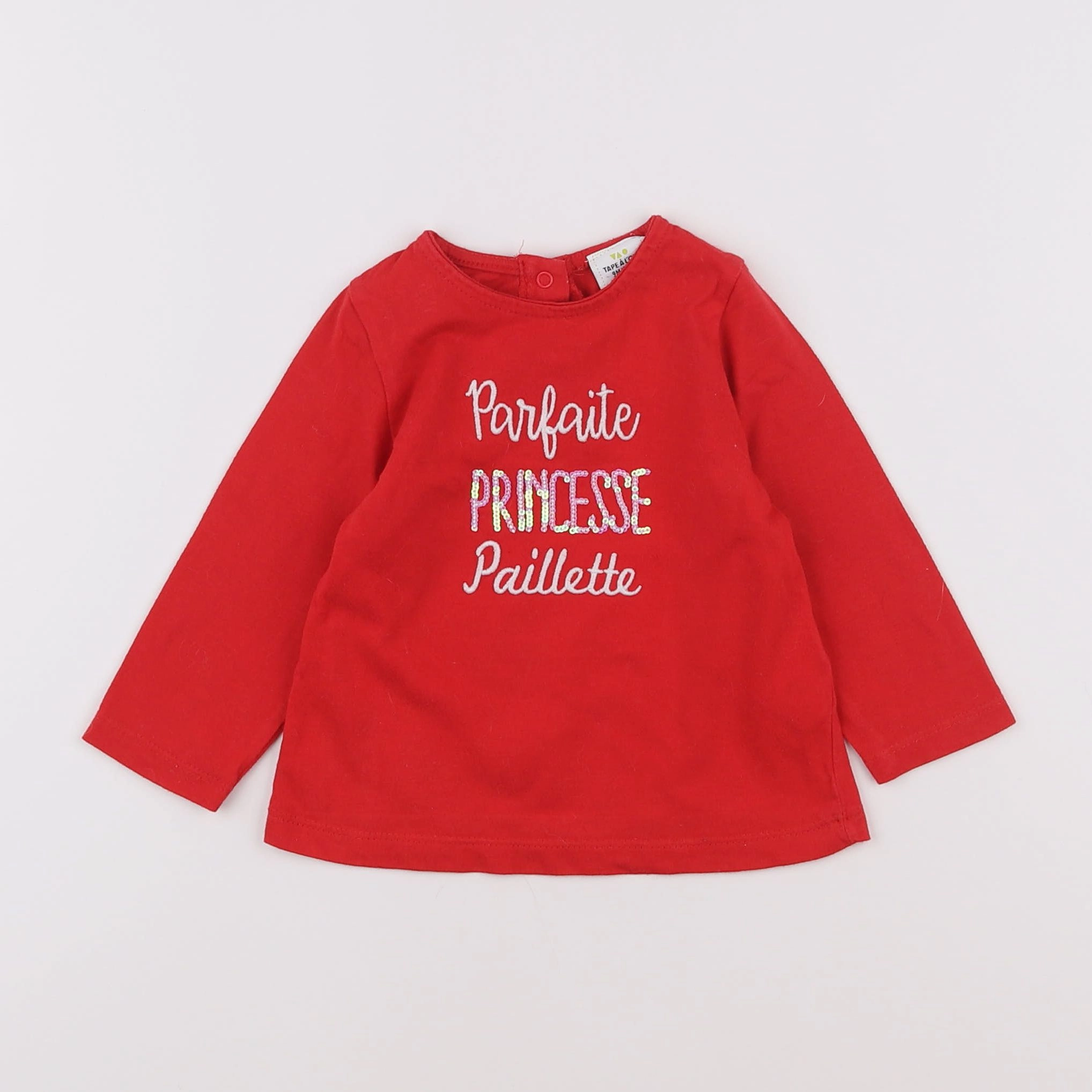 Tape à l'oeil - tee-shirt rouge - 9 mois