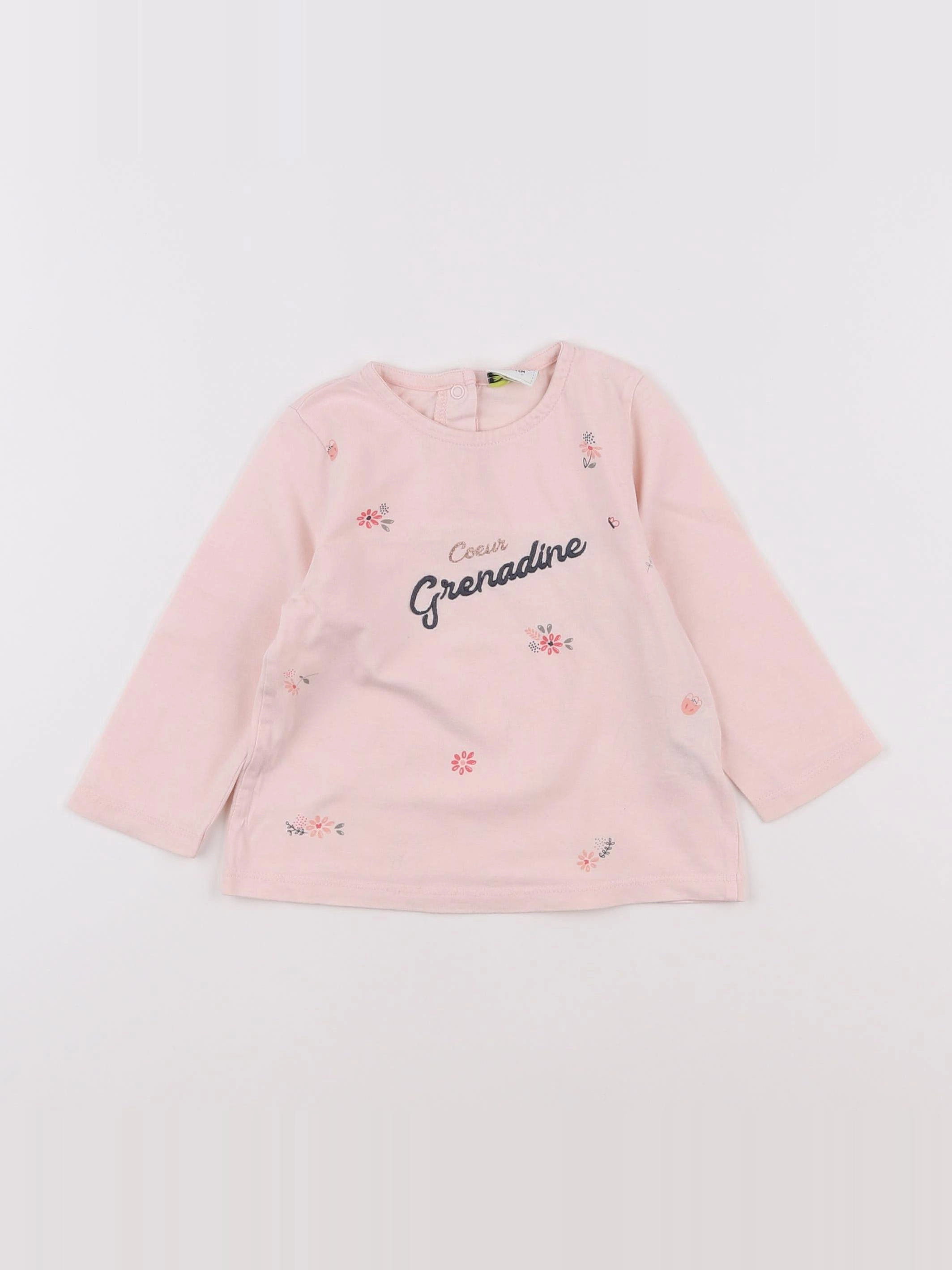Tape à l'oeil - tee-shirt rose - 12 mois