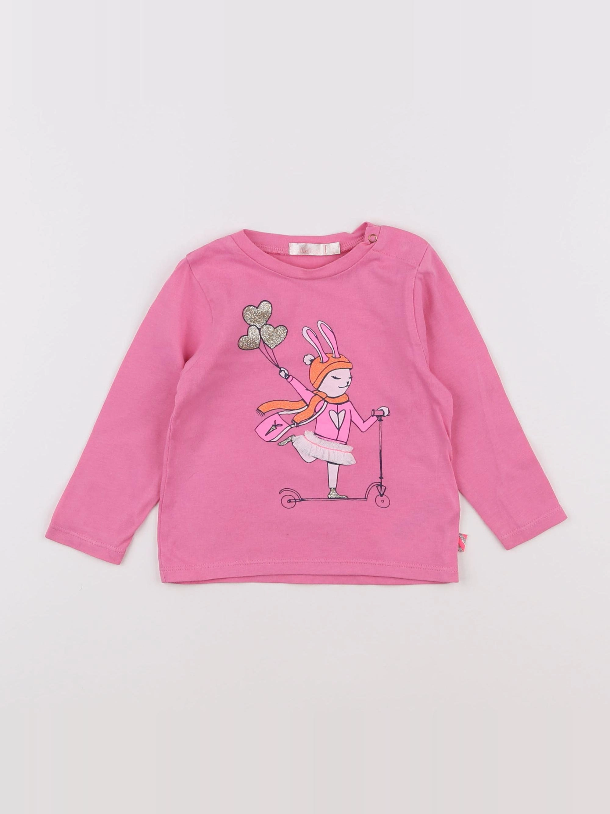 Billie Blush - tee-shirt rose - 12/9 mois