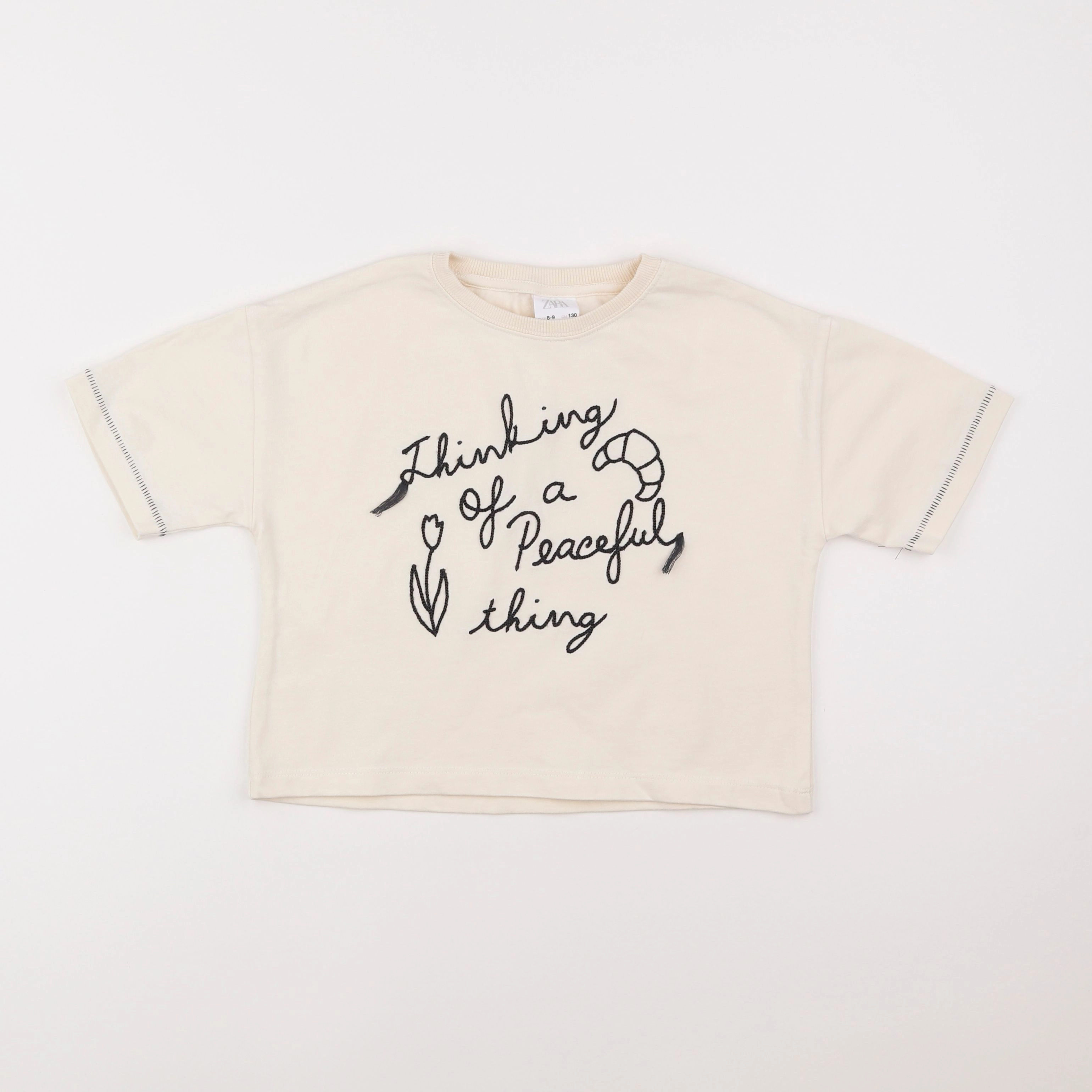 Zara - tee-shirt blanc - 8/9 ans