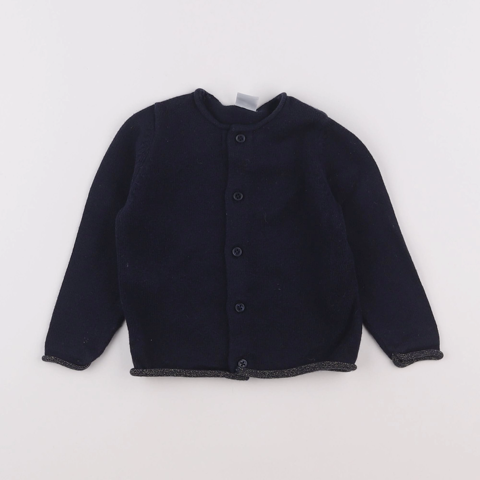 Petit Bateau - gilet bleu - 18 mois