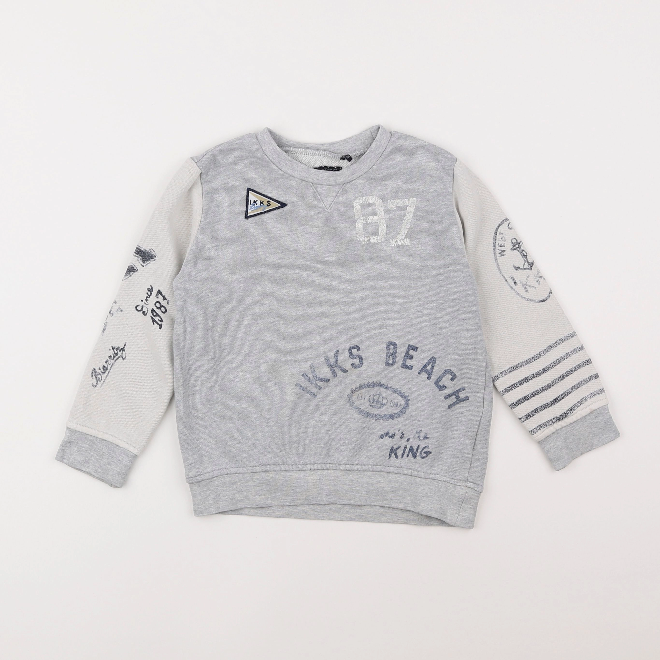 IKKS - sweat gris - 4 ans