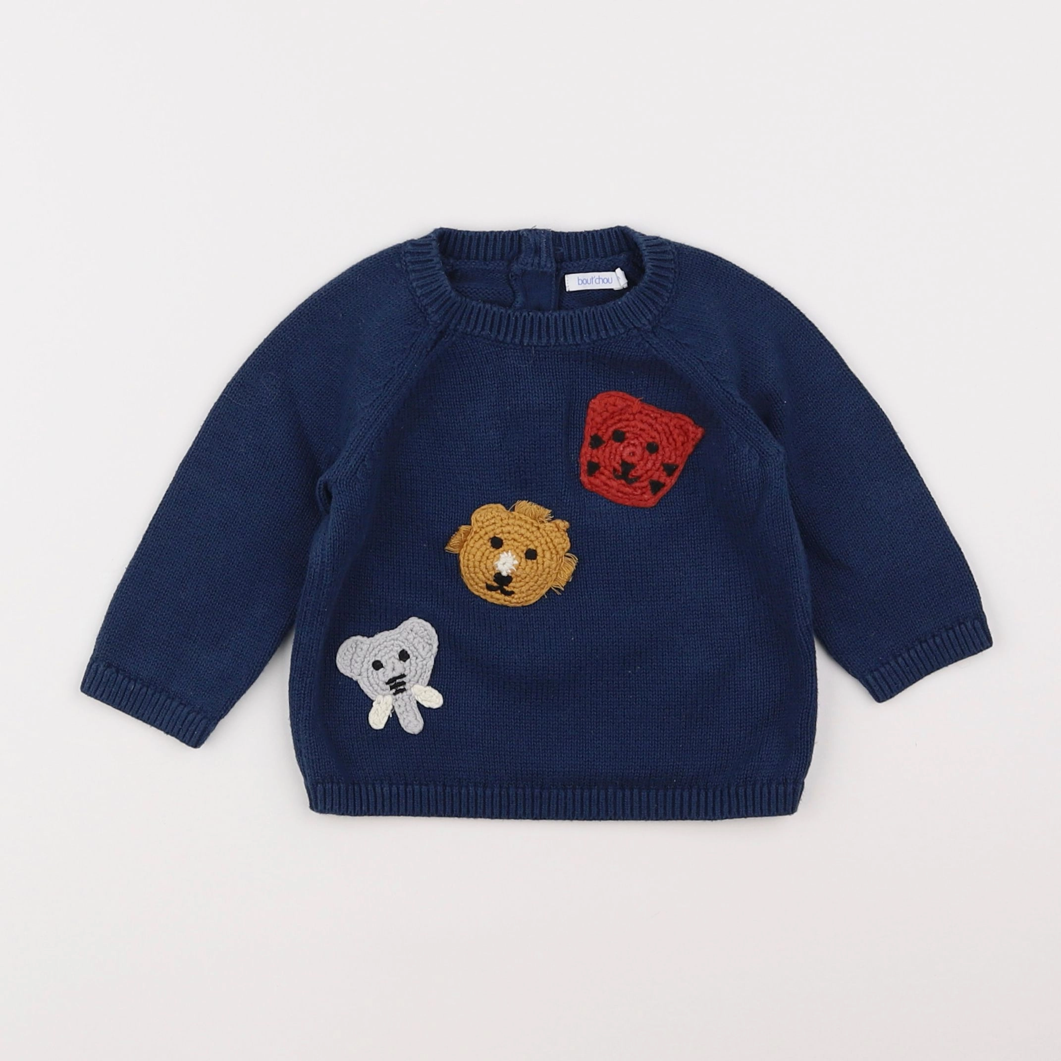 Boutchou - pull bleu - 9 mois