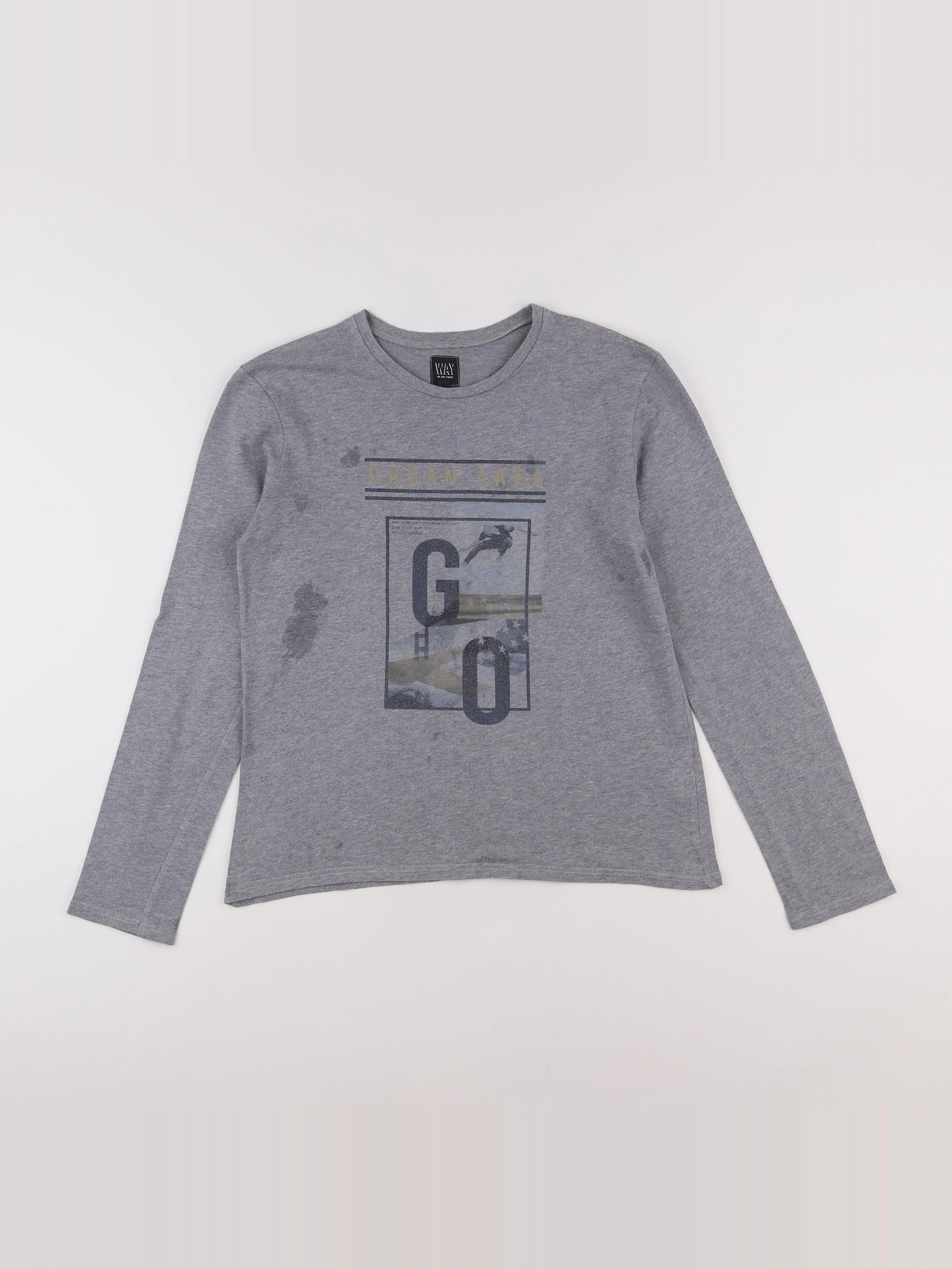 IKKS - tee-shirt gris - 14 ans