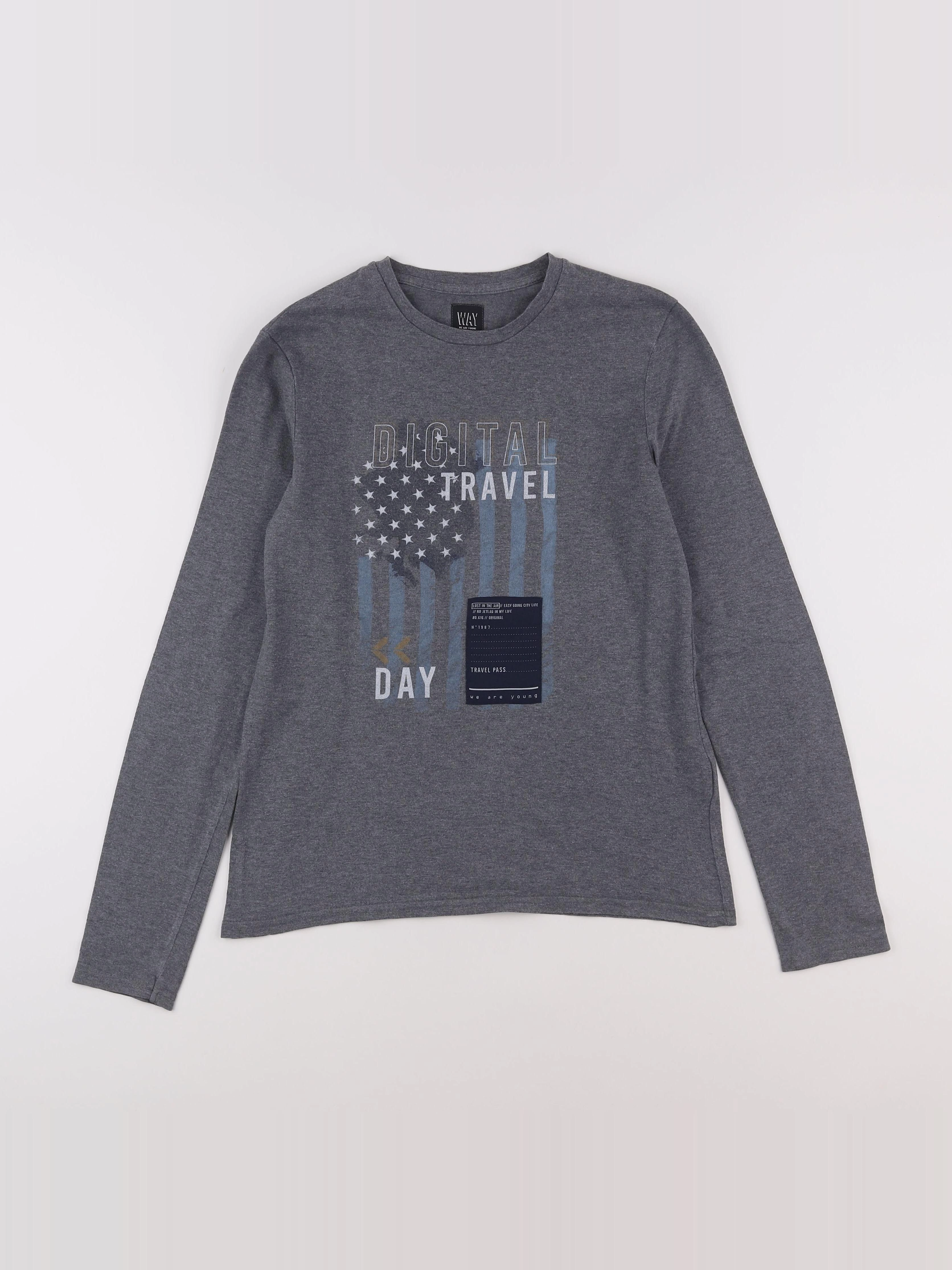 IKKS - tee-shirt gris - 14 ans