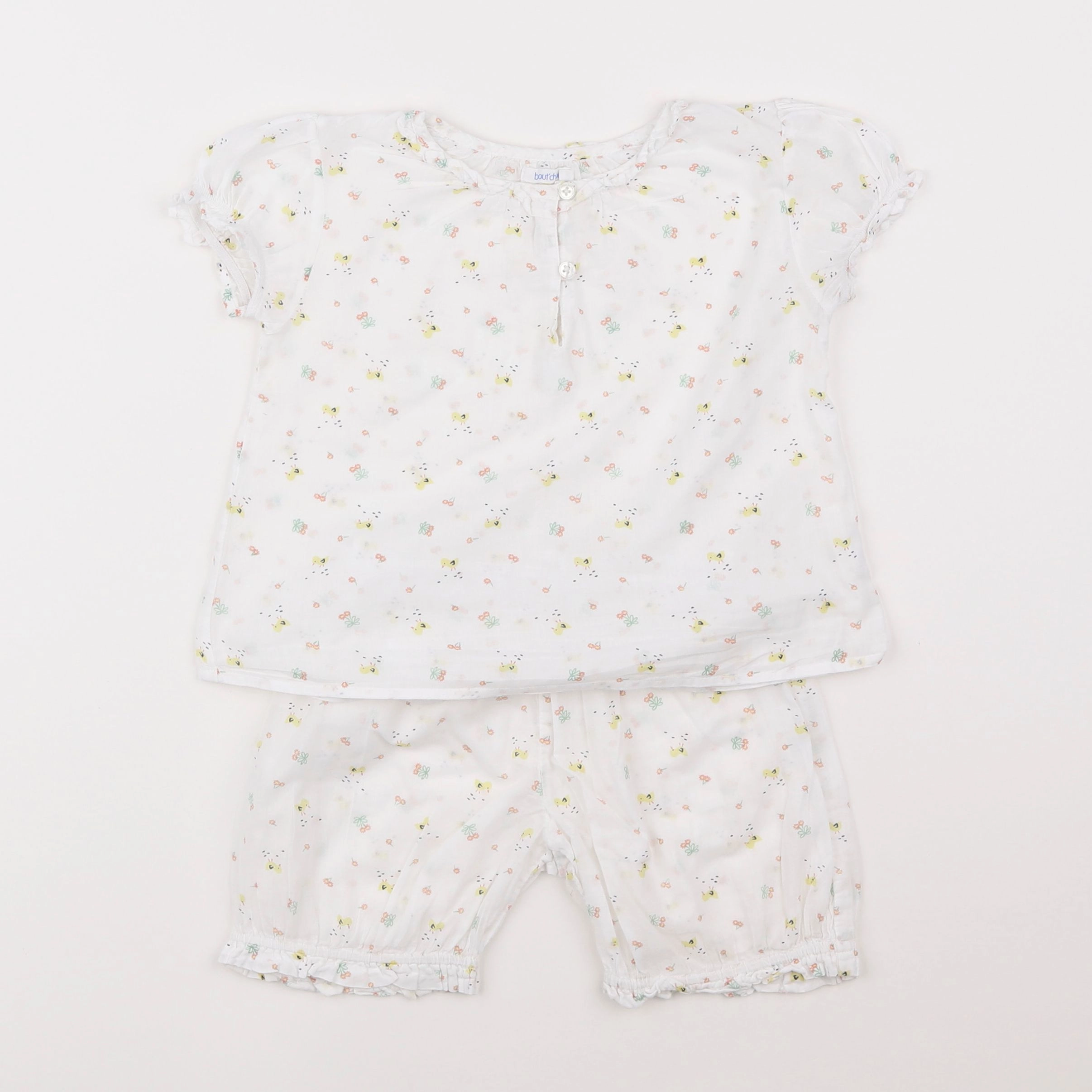 Boutchou - pyjama coton blanc - 2 ans