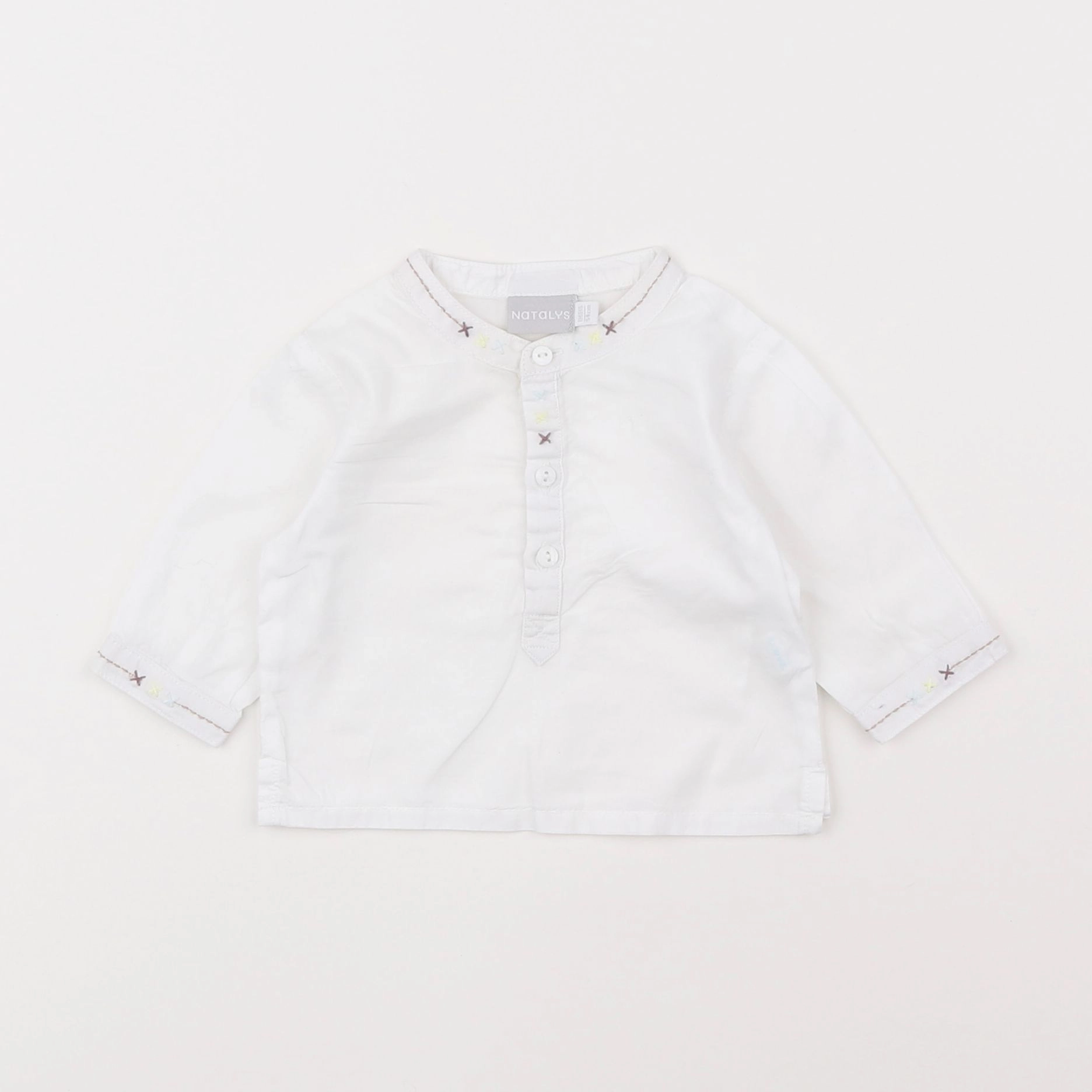 Natalys - blouse blanc - 1 mois