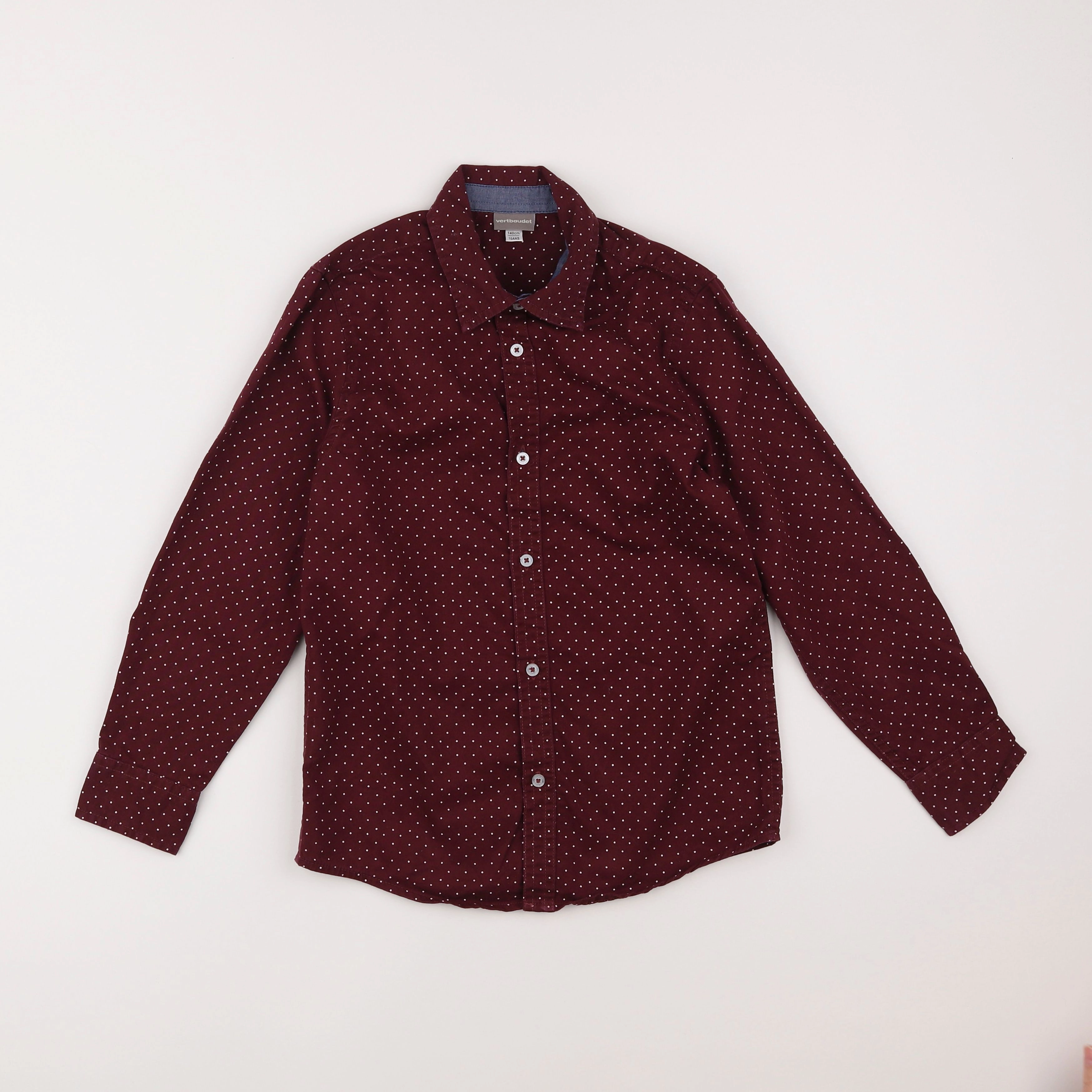 Vertbaudet - chemise rouge - 10 ans