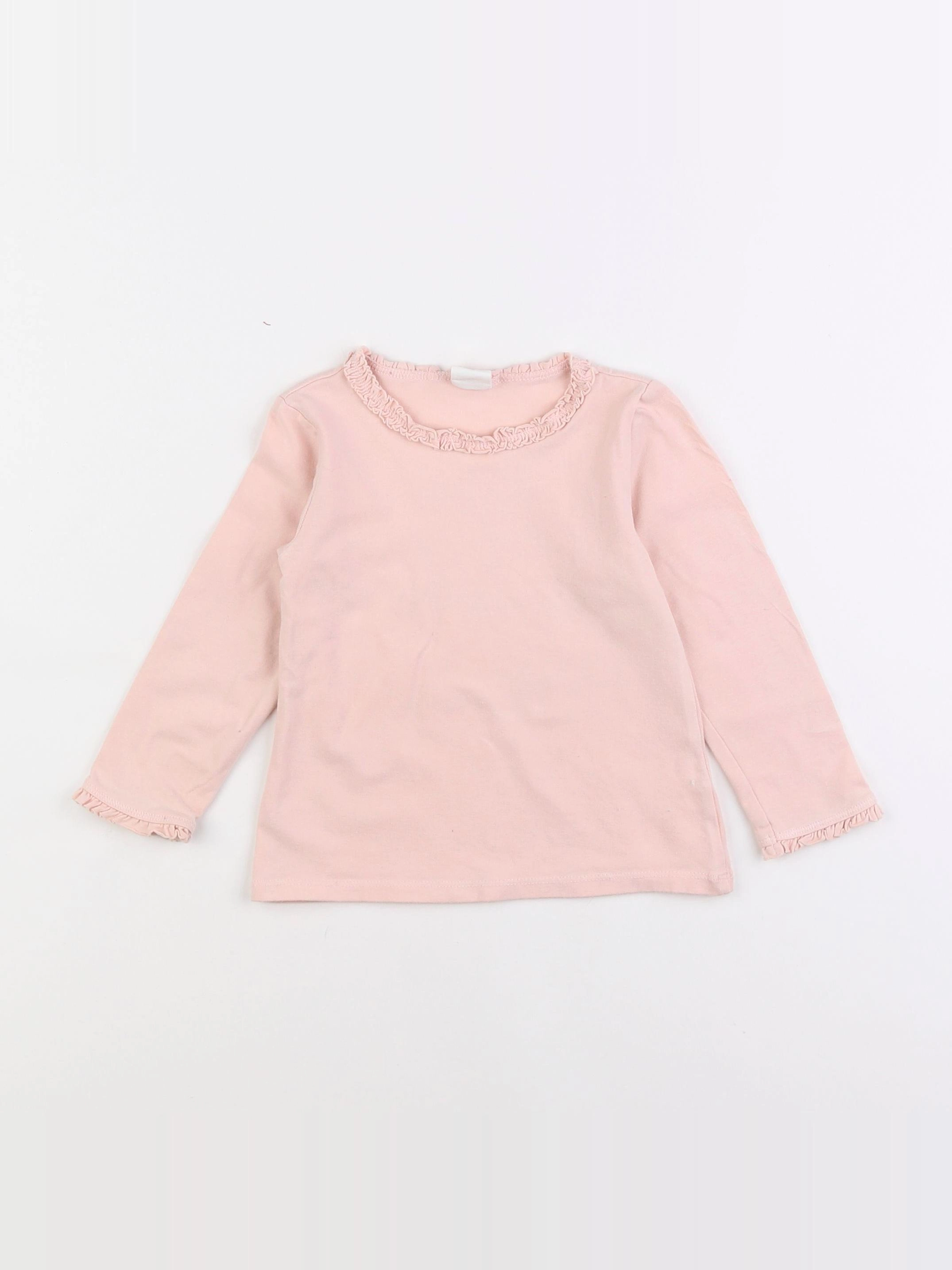 H&M - tee-shirt rose - 12/18 mois