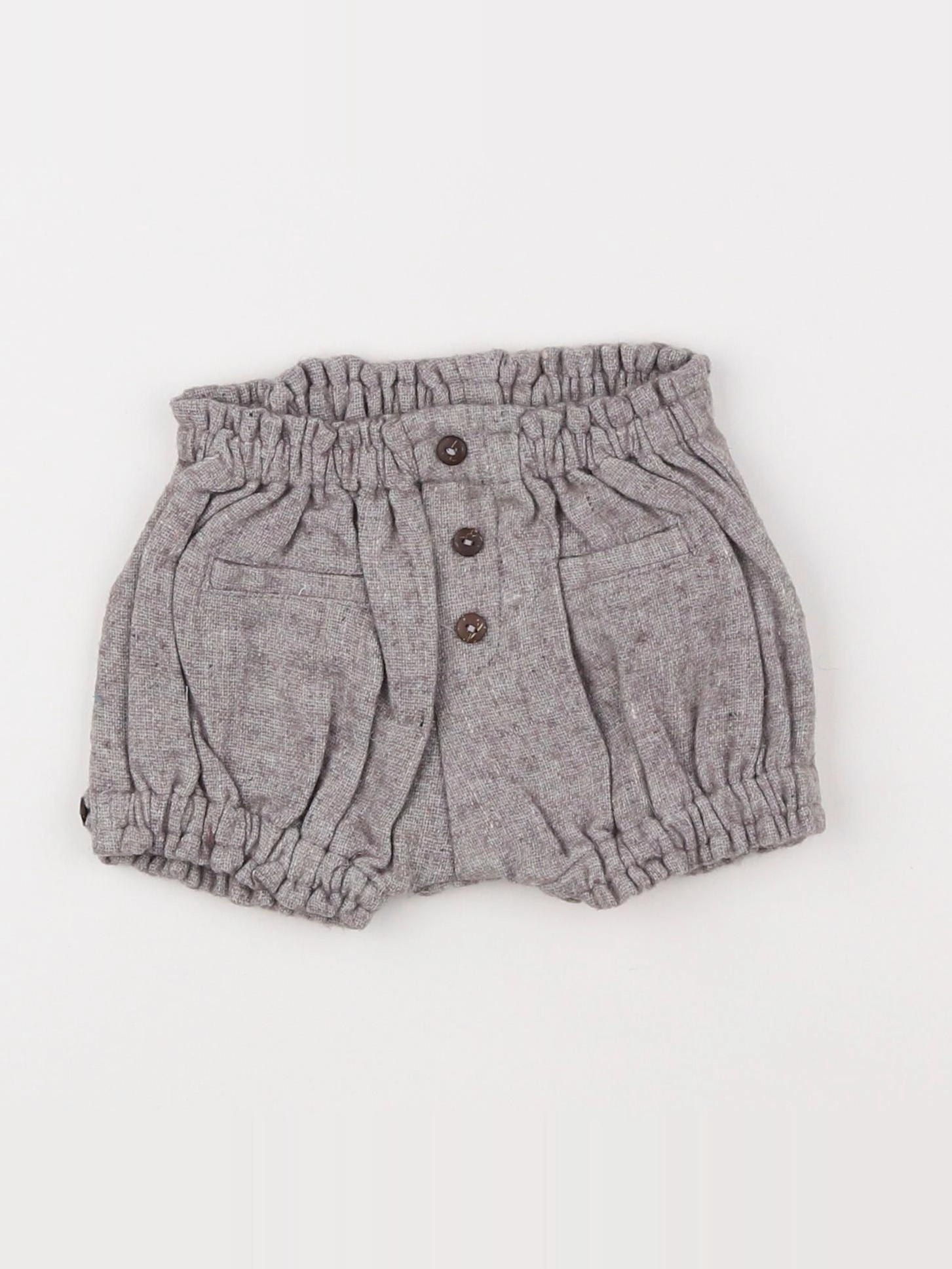 Bonnet à Pompon - short marron - 12 mois