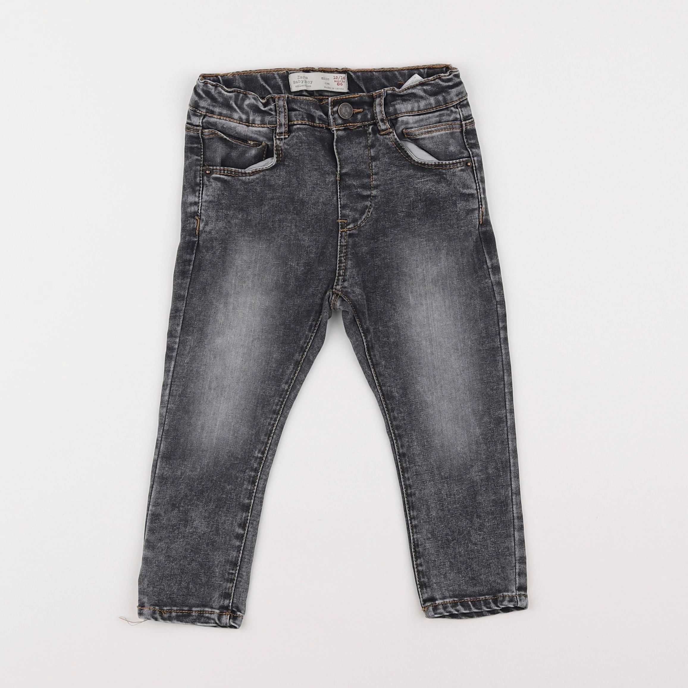 Zara - jean gris - 12/18 mois