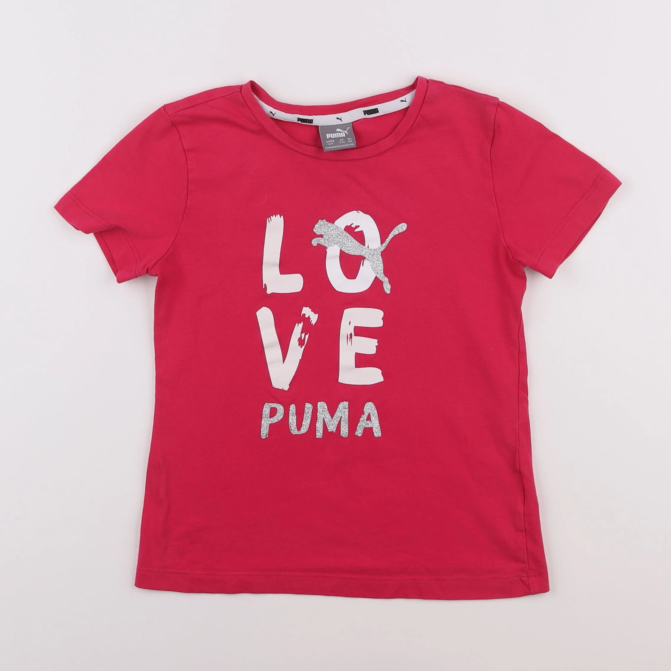 Puma - tee-shirt rose - 7/8 ans