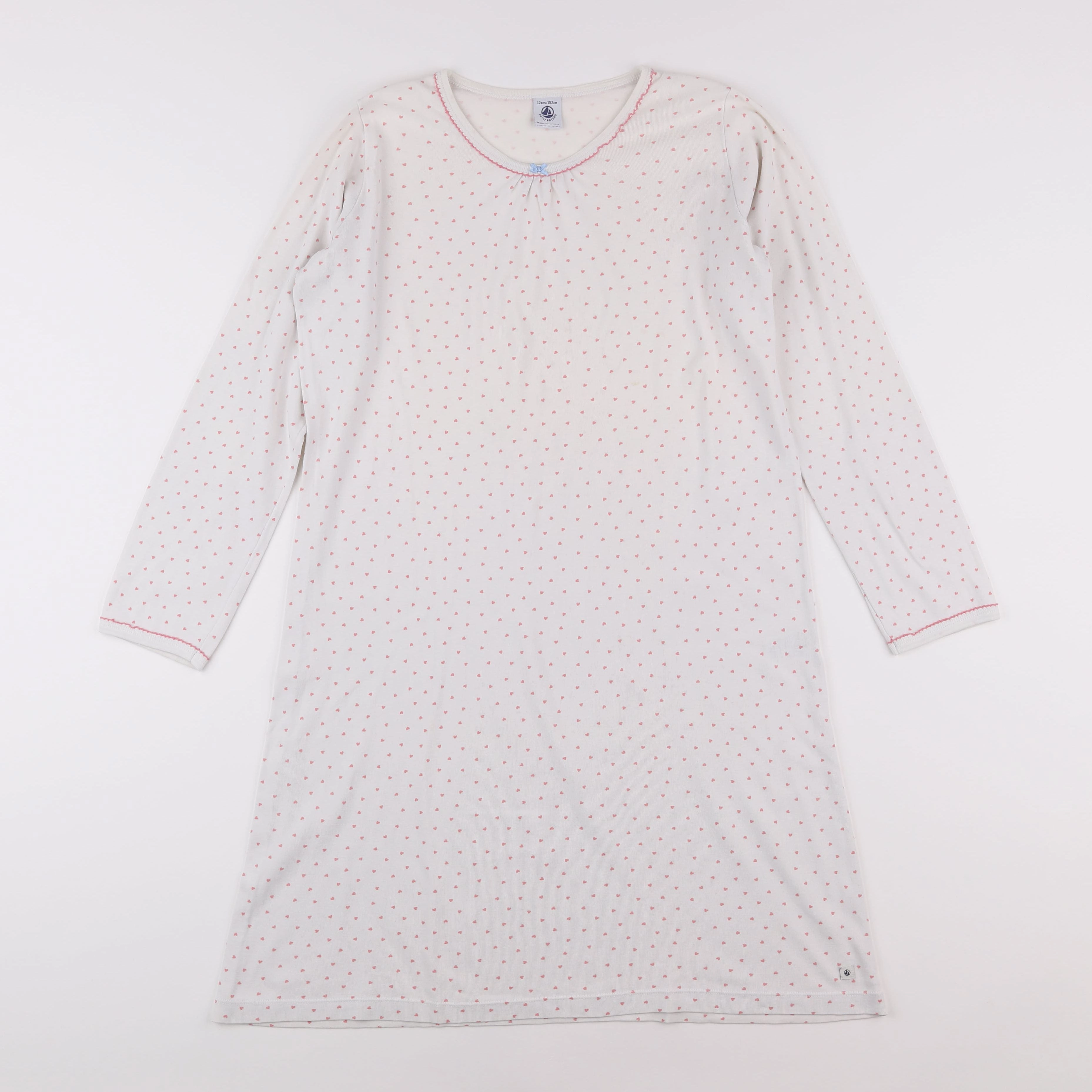 Petit Bateau - chemise de nuit coton blanc - 12 ans