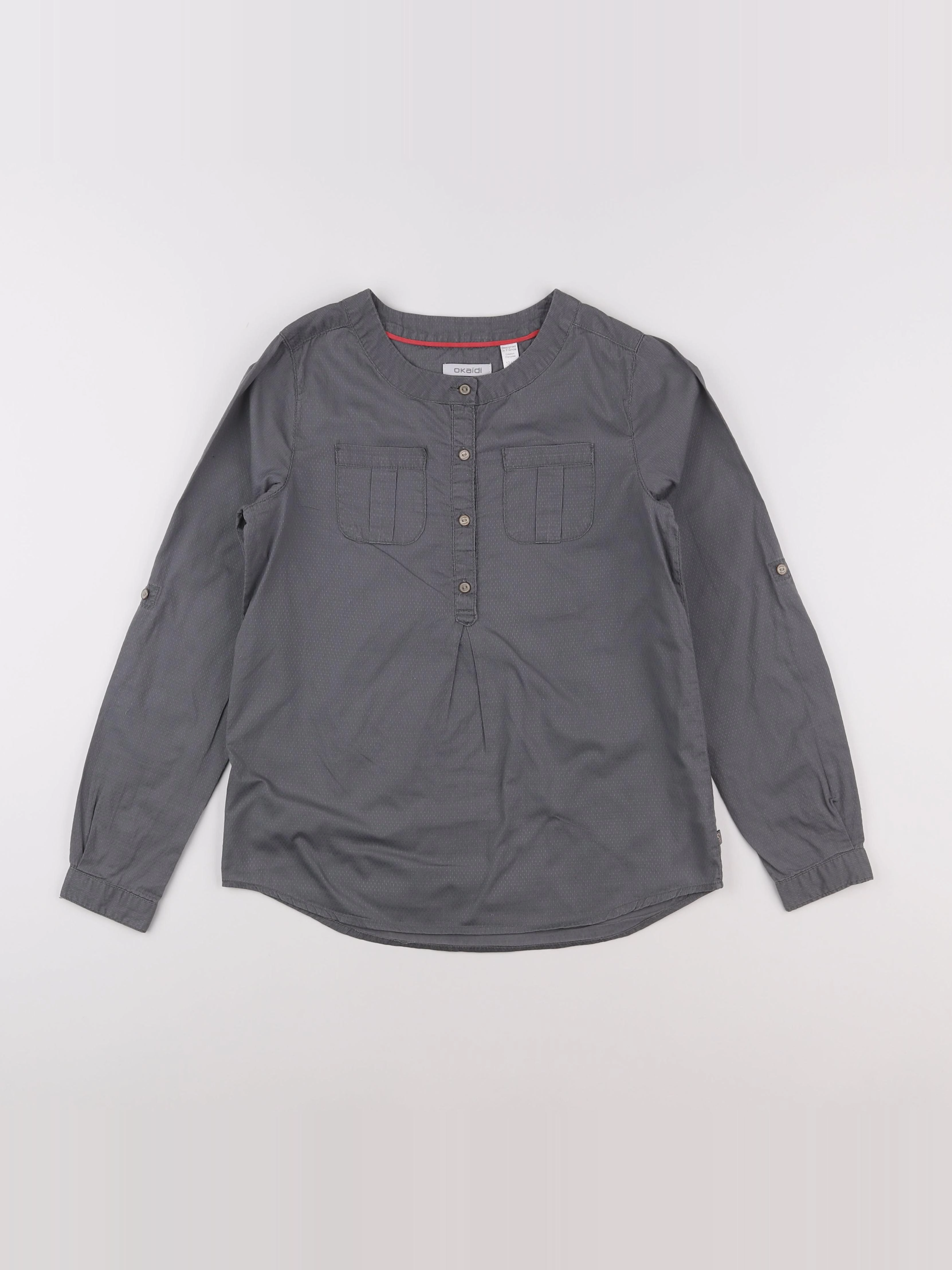 Okaidi - blouse gris - 12 ans