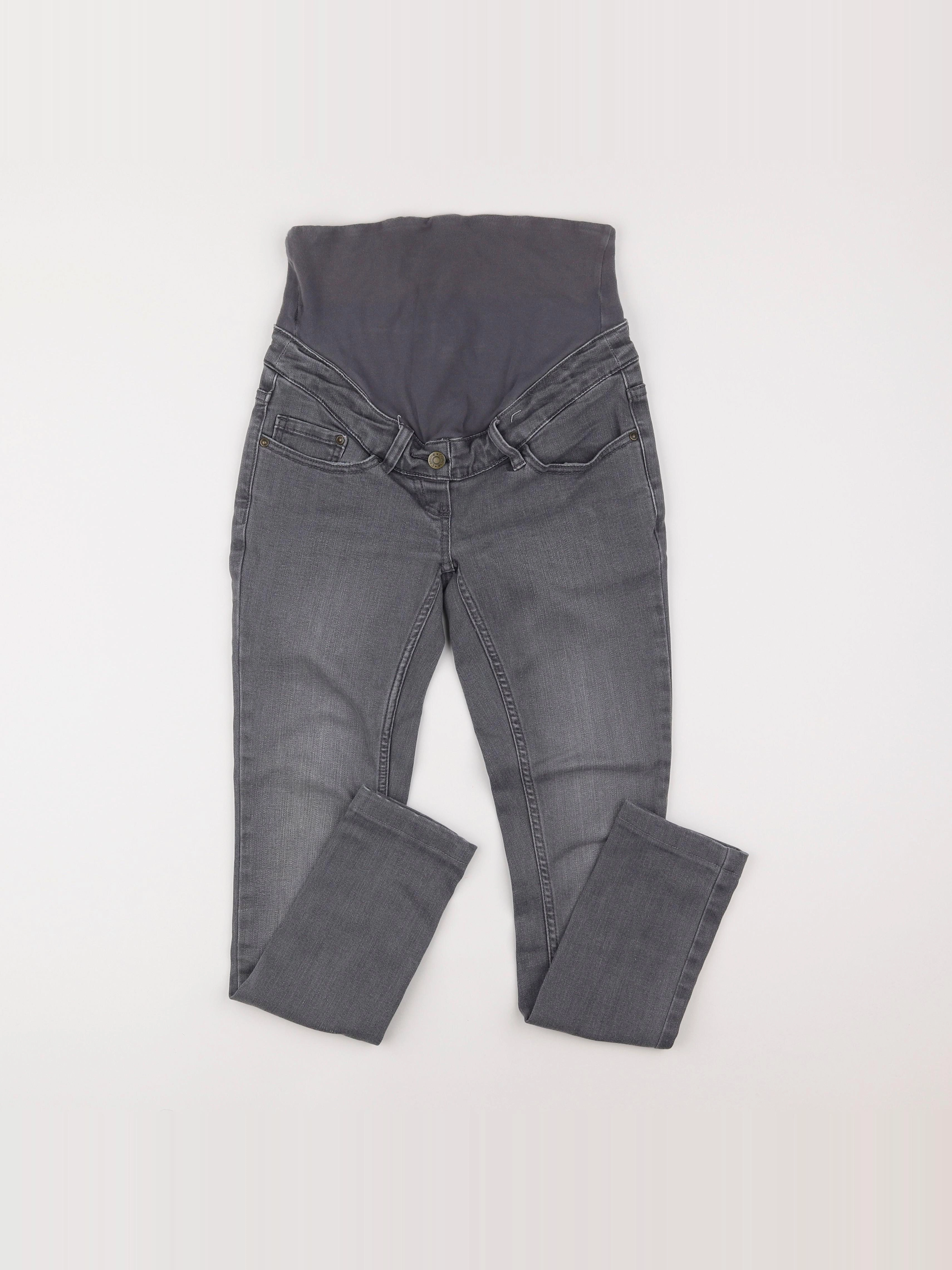 Vertbaudet - jean grossesse gris - 34